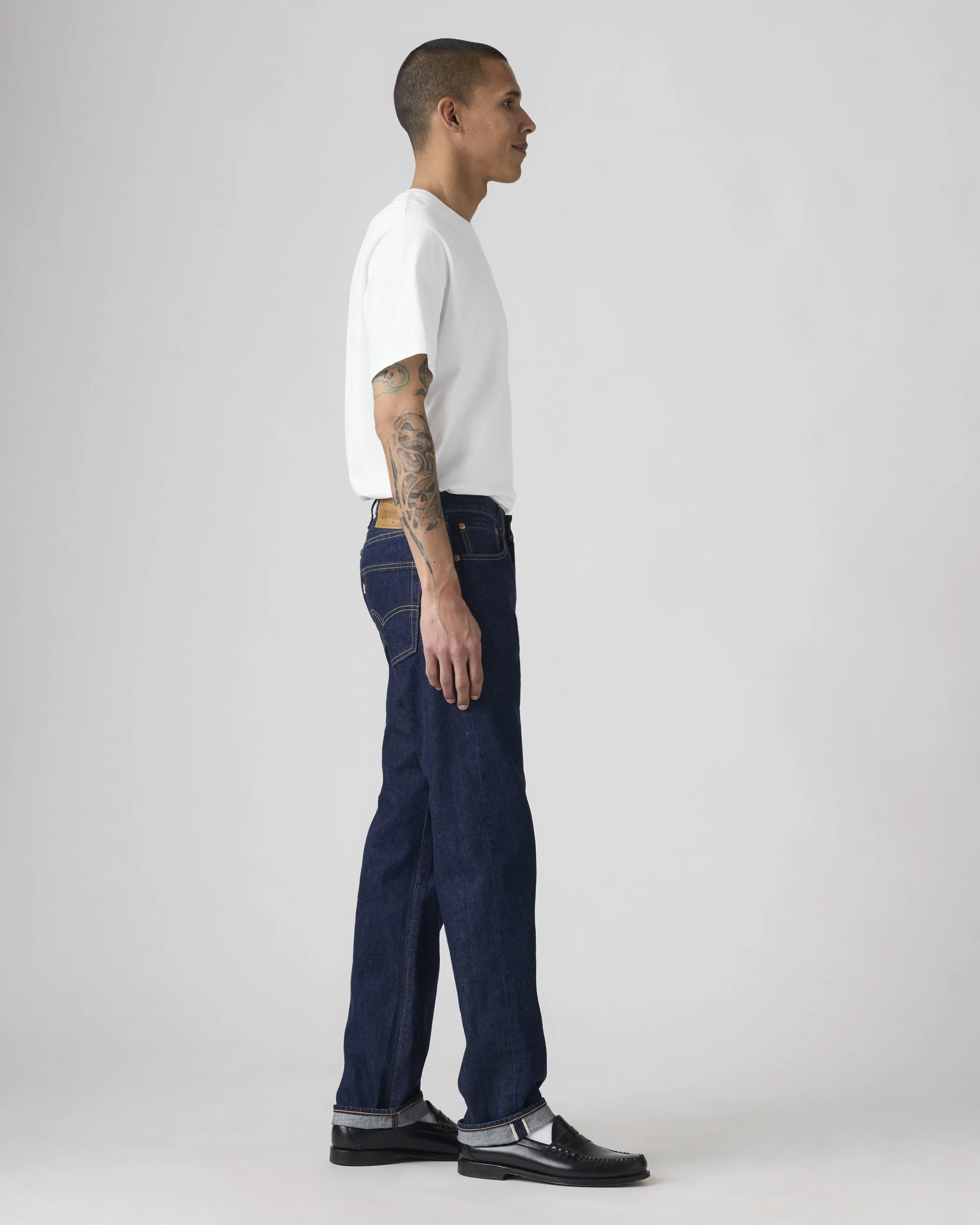 Levi's® 501 Original Regular Fit Selvedge Mens Jeans - New Selvedge Rinse - Image 5