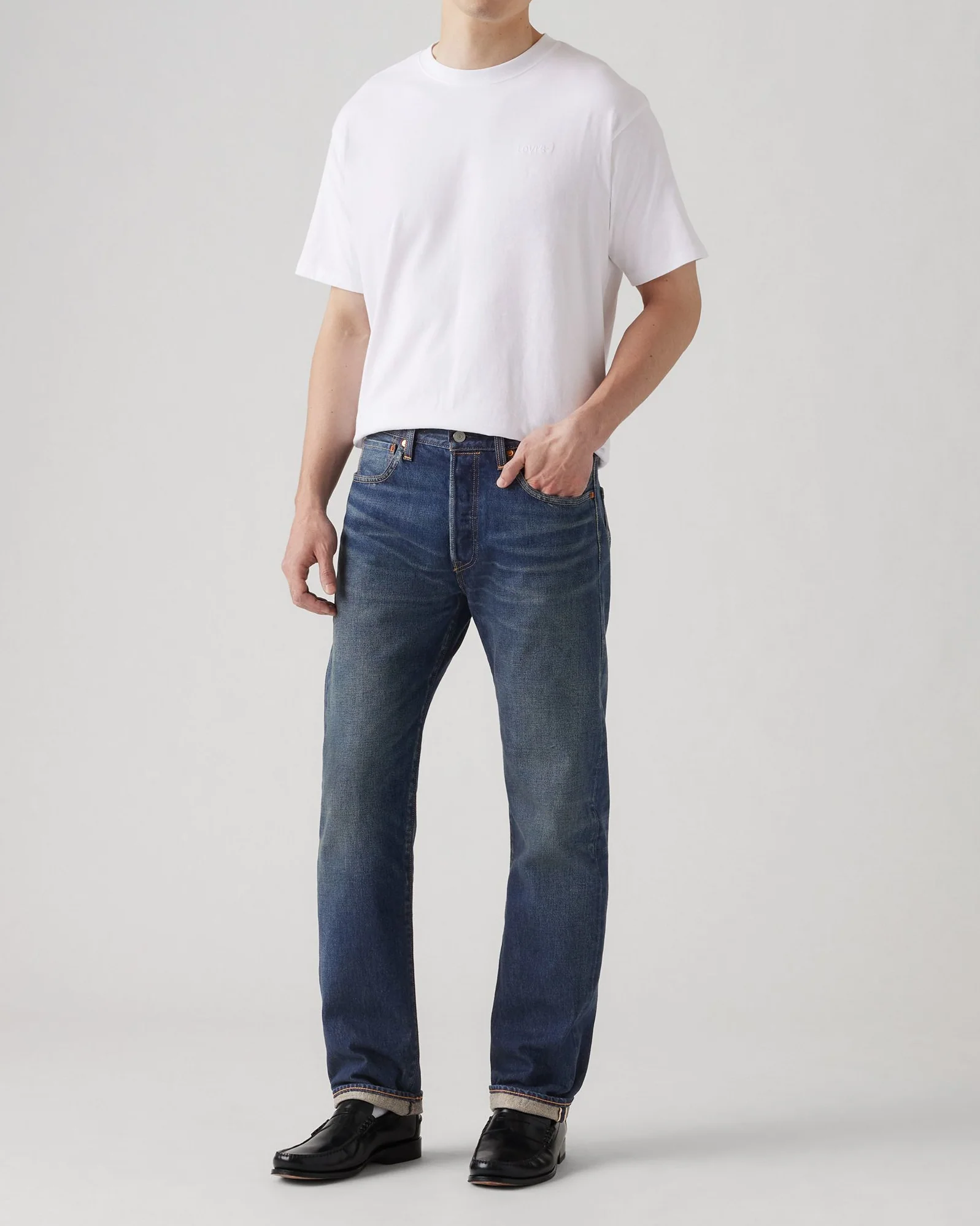 Levi's® 501 Original Regular Fit Selvedge Mens Jeans - 1937 Bounty Hunter - Image 3