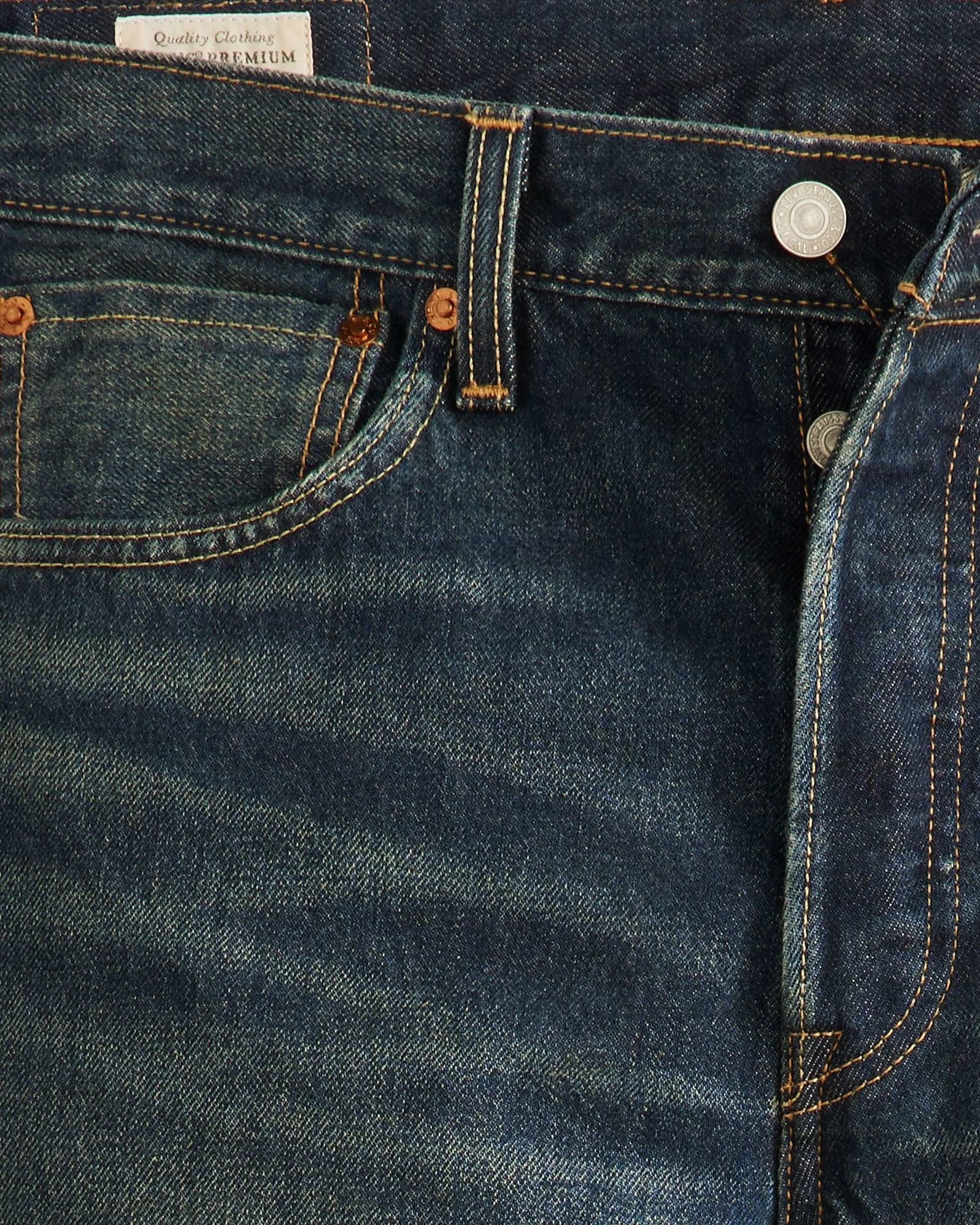 Levi's® 501 Original Regular Fit Selvedge Mens Jeans - 1937 Bounty Hunter - Image 7