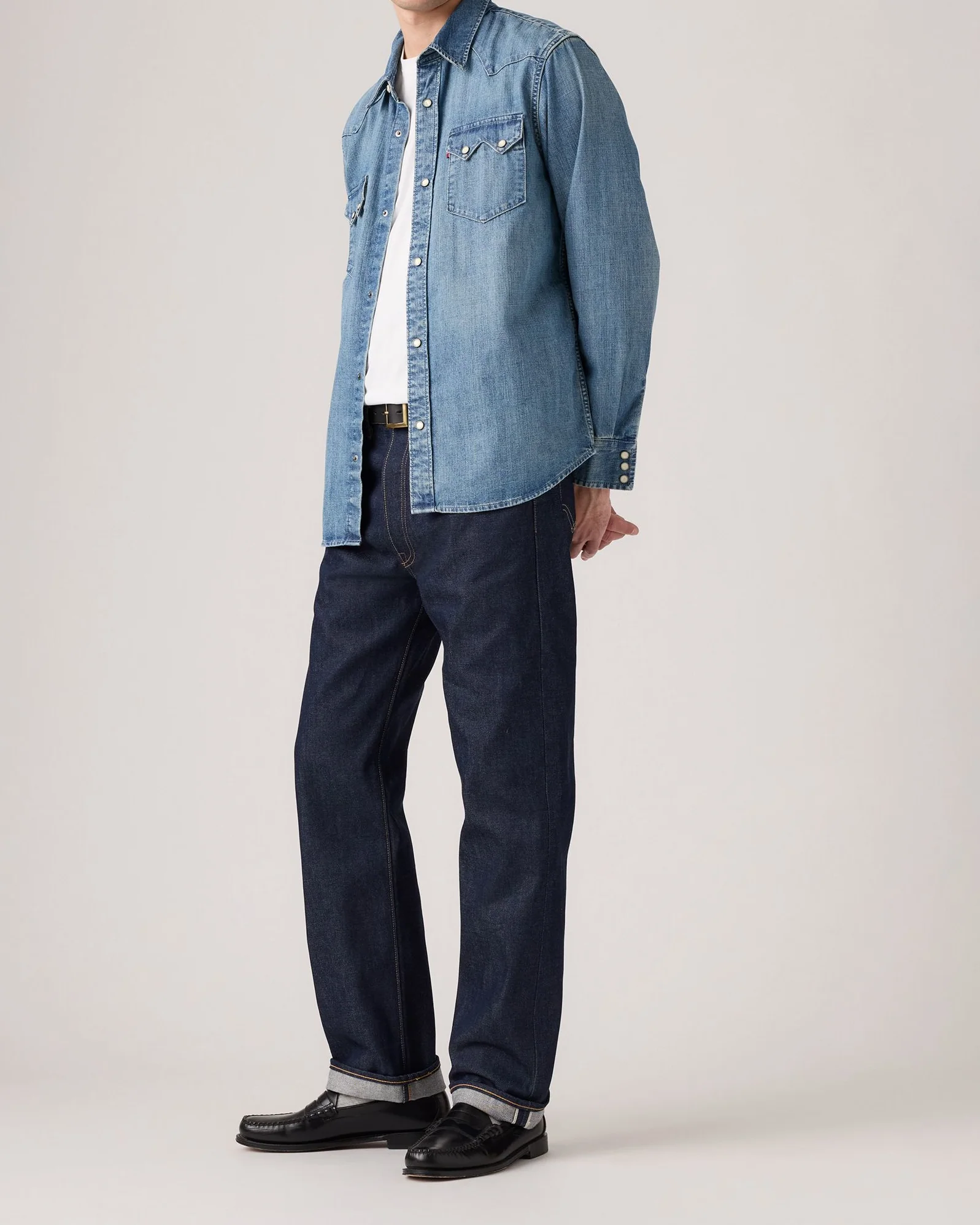 Levi's® 501 Original Regular Fit Selvedge Mens Jeans - Hudson Rigid - Image 5