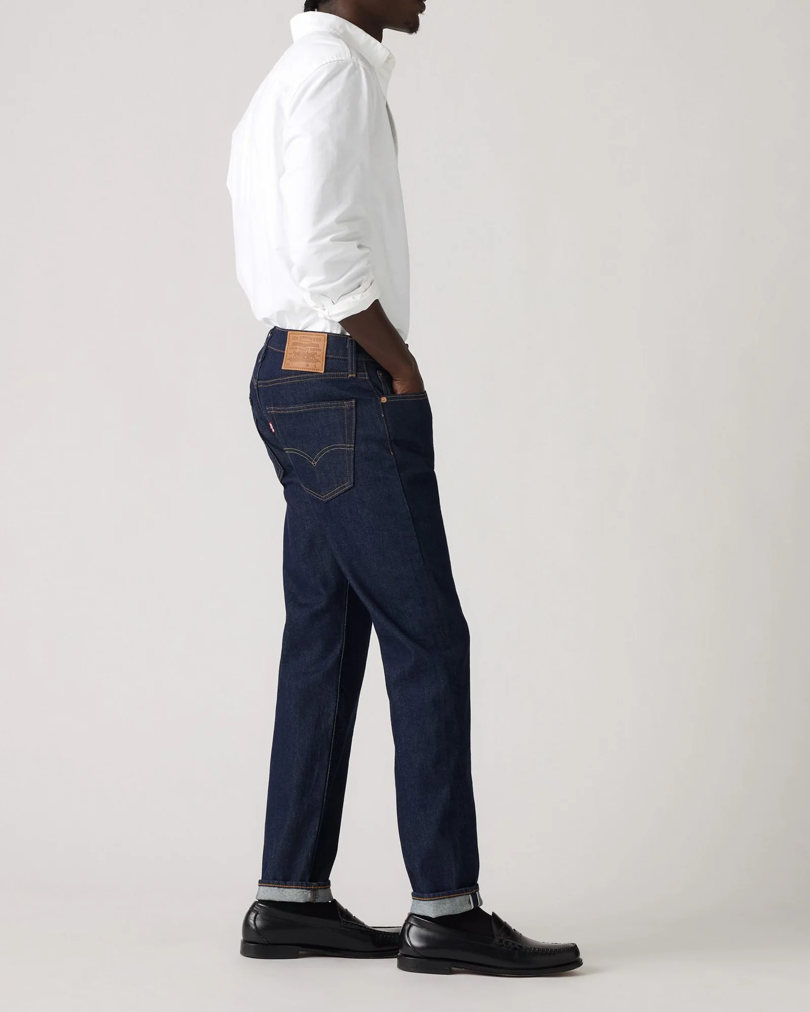 Levi's® 502 Regular Tapered Selvedge Mens Jeans - Don't Be So Rigid - Image 3