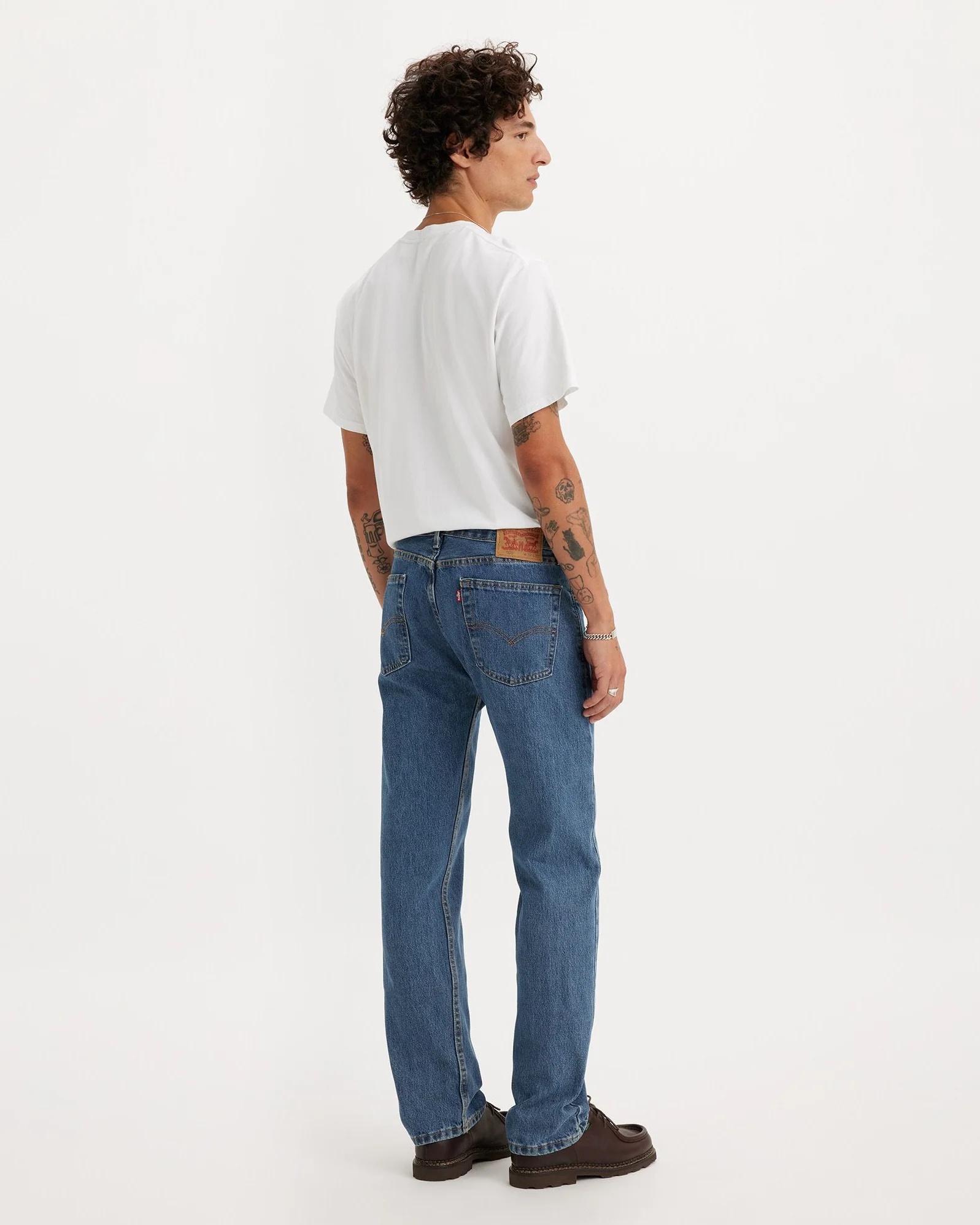 Levi's® 505 Regular Fit Mens Jeans - Medium Stonewash - Image 5
