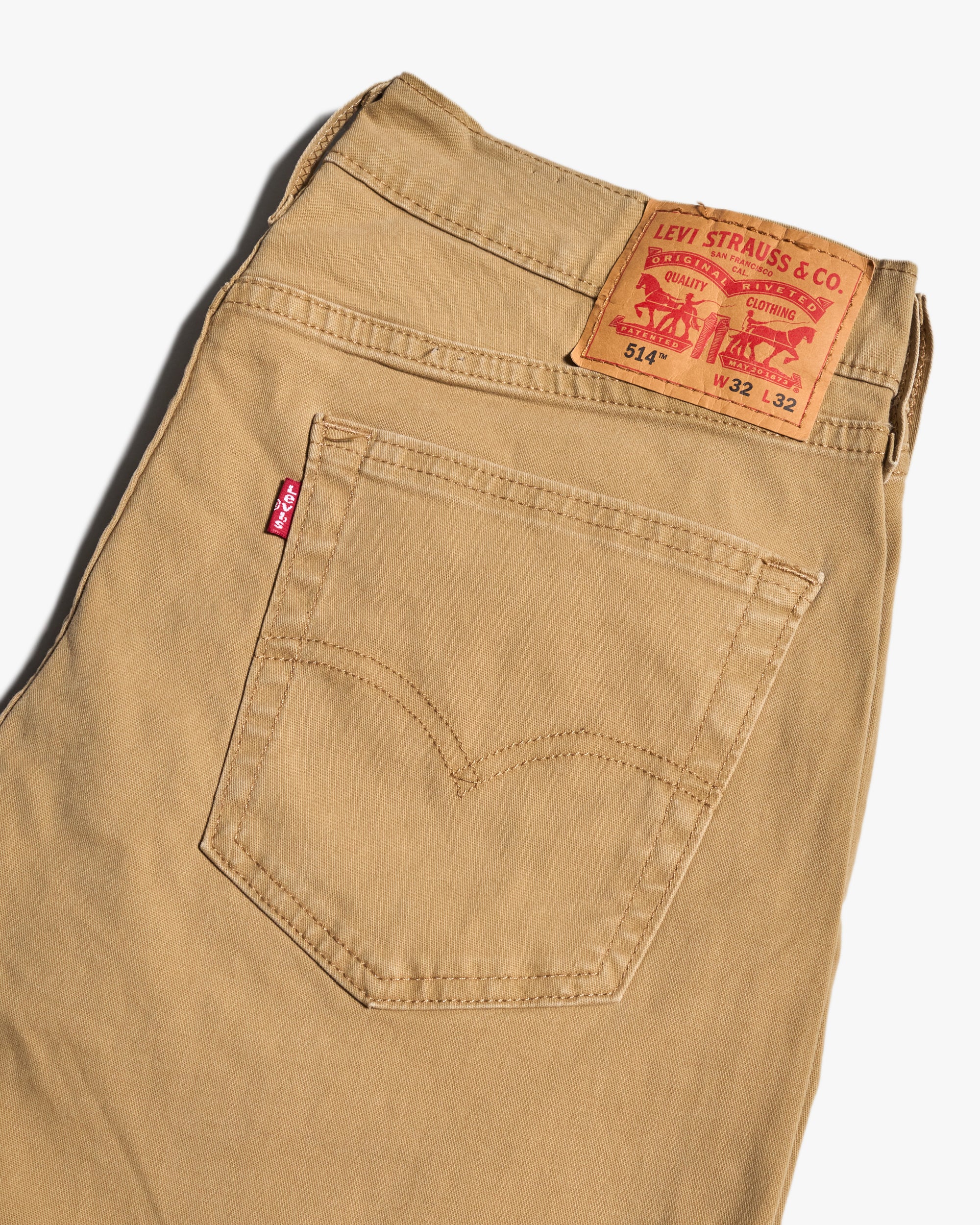 Levi's® 514 Relaxed Straight Mens Trousers - British Khaki X Stretch Twill - Image 2