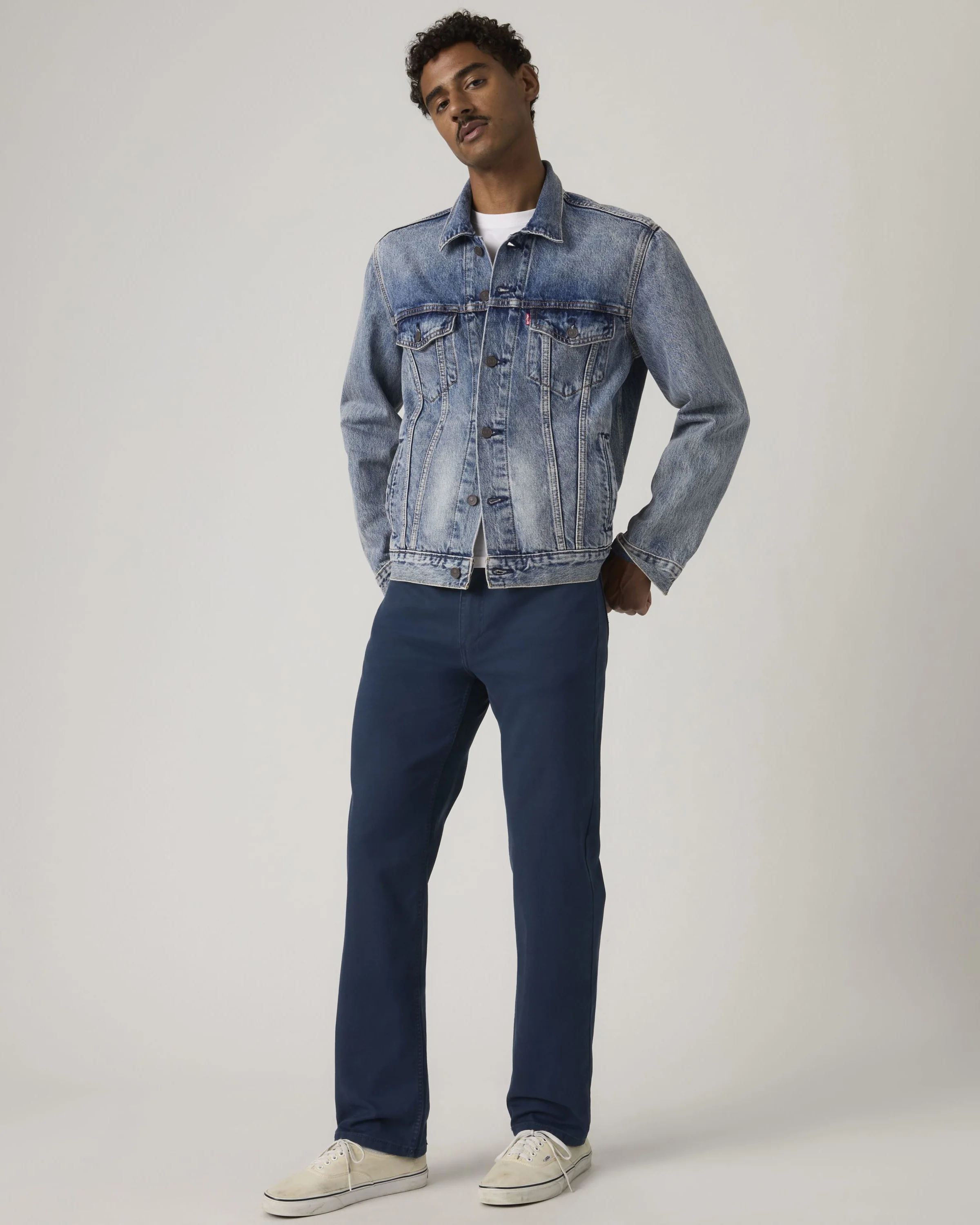 Levi's® 514 Relaxed Straight Mens Trousers - Navy Blazer Stretch Twill - Image 3