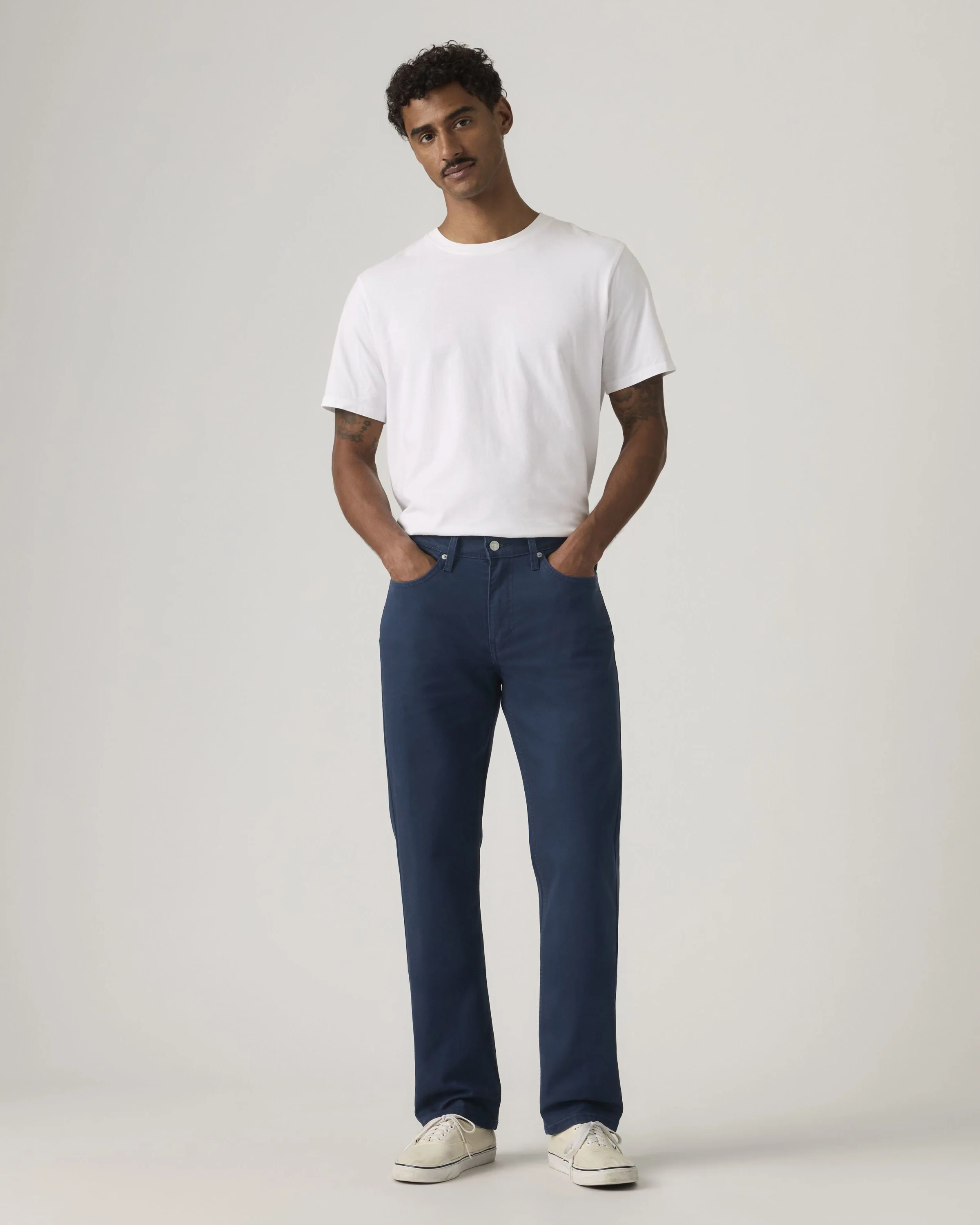 Levi's® 514 Relaxed Straight Mens Trousers - Navy Blazer Stretch Twill - Image 4