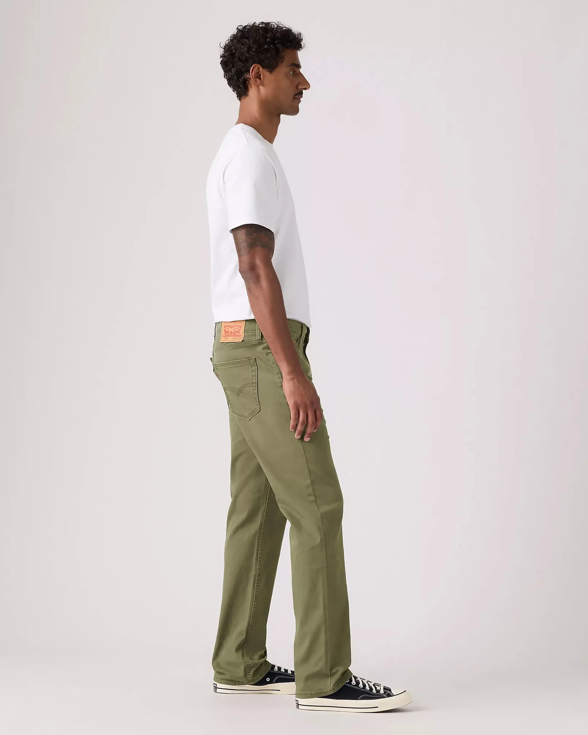 Levi's® 514 Relaxed Straight Mens Trousers - Olive Night Stretch Twill - Image 4
