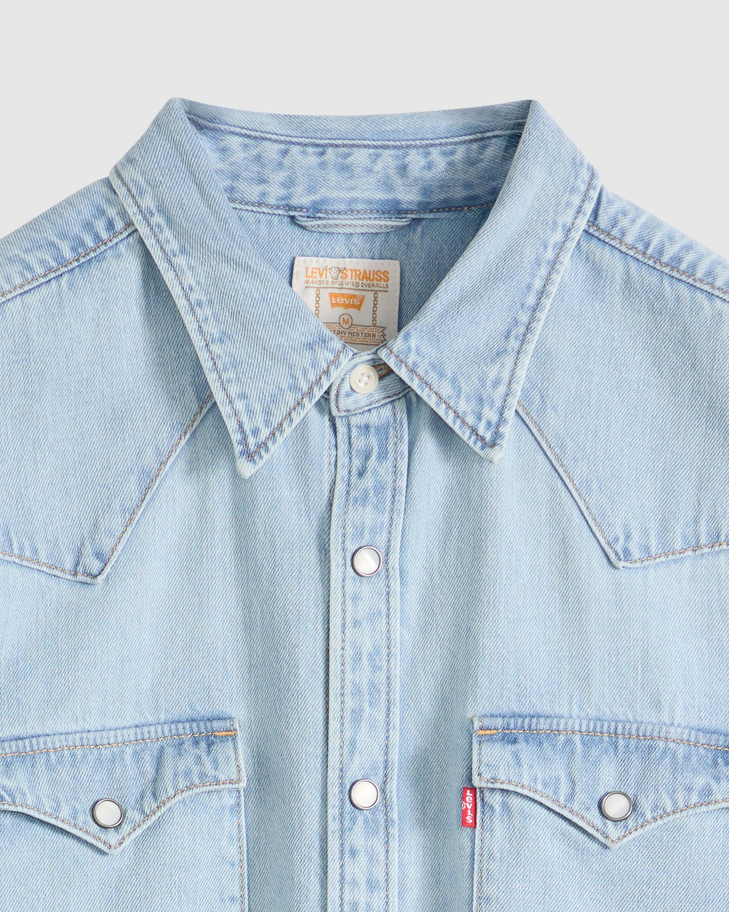 Levi's® Barstow Western Standard Denim Shirt - Solucell Worn In - Image 5