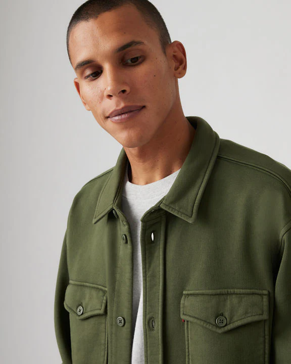 Levi's® Bayview Soft Worker Shirt - Garment Dye Kombu Green - Image 2