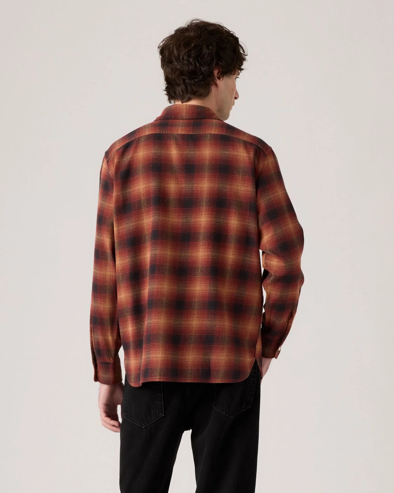 Levi's® Classic Worker Shirt - Scottie Plaid Tobacco Brown Flannel - Image 4