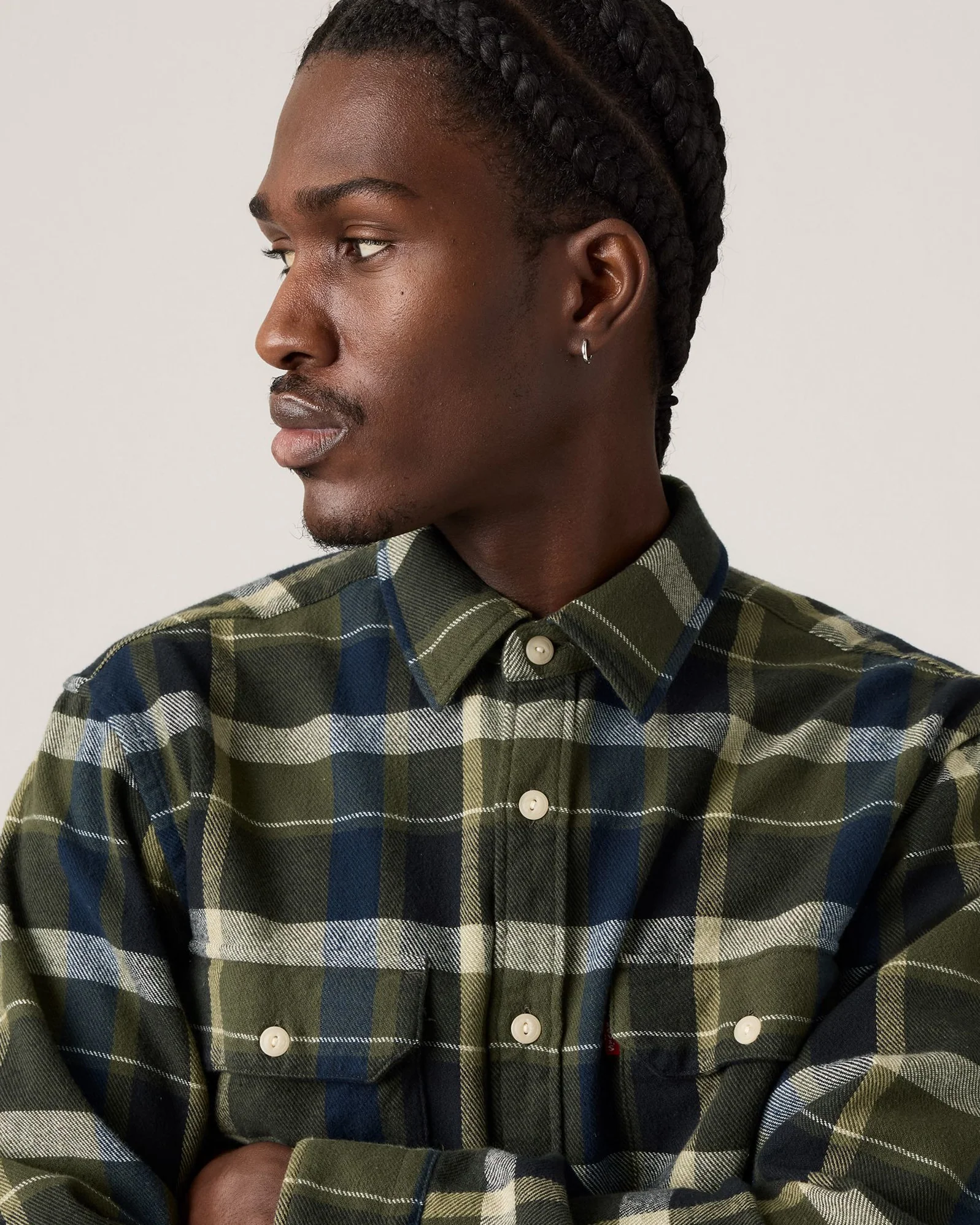Levi's® Jackson Worker Shirt - Medina Plaid Deep Depths - Image 2