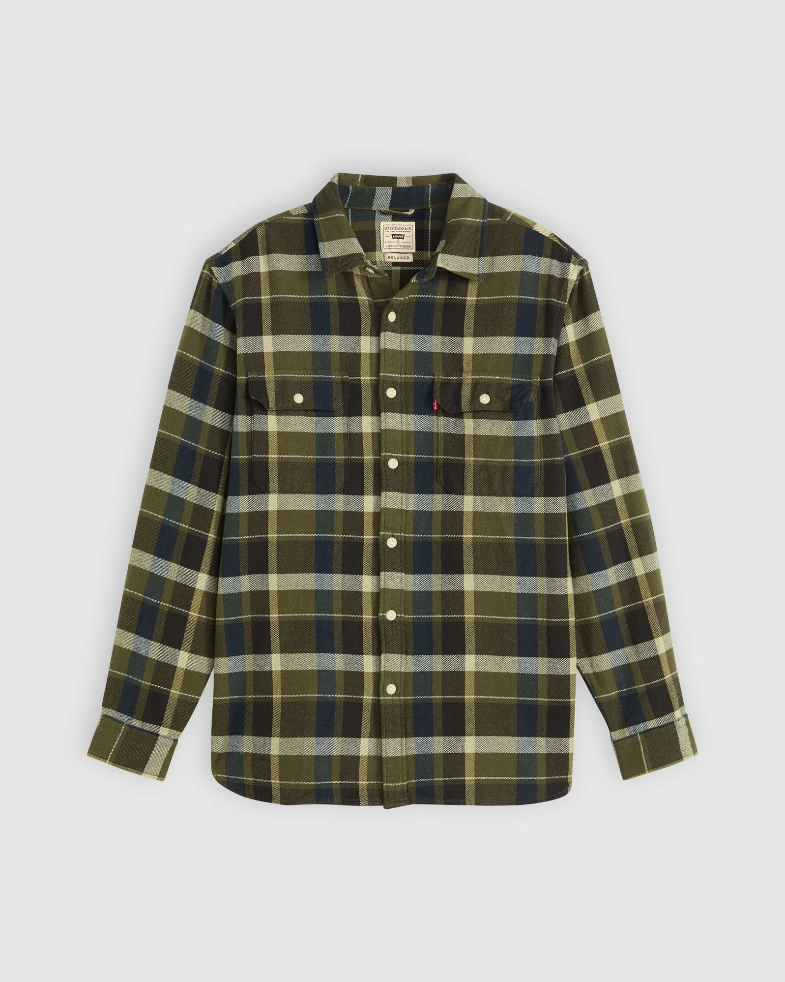 Levi's® Jackson Worker Shirt - Medina Plaid Deep Depths - Image 5