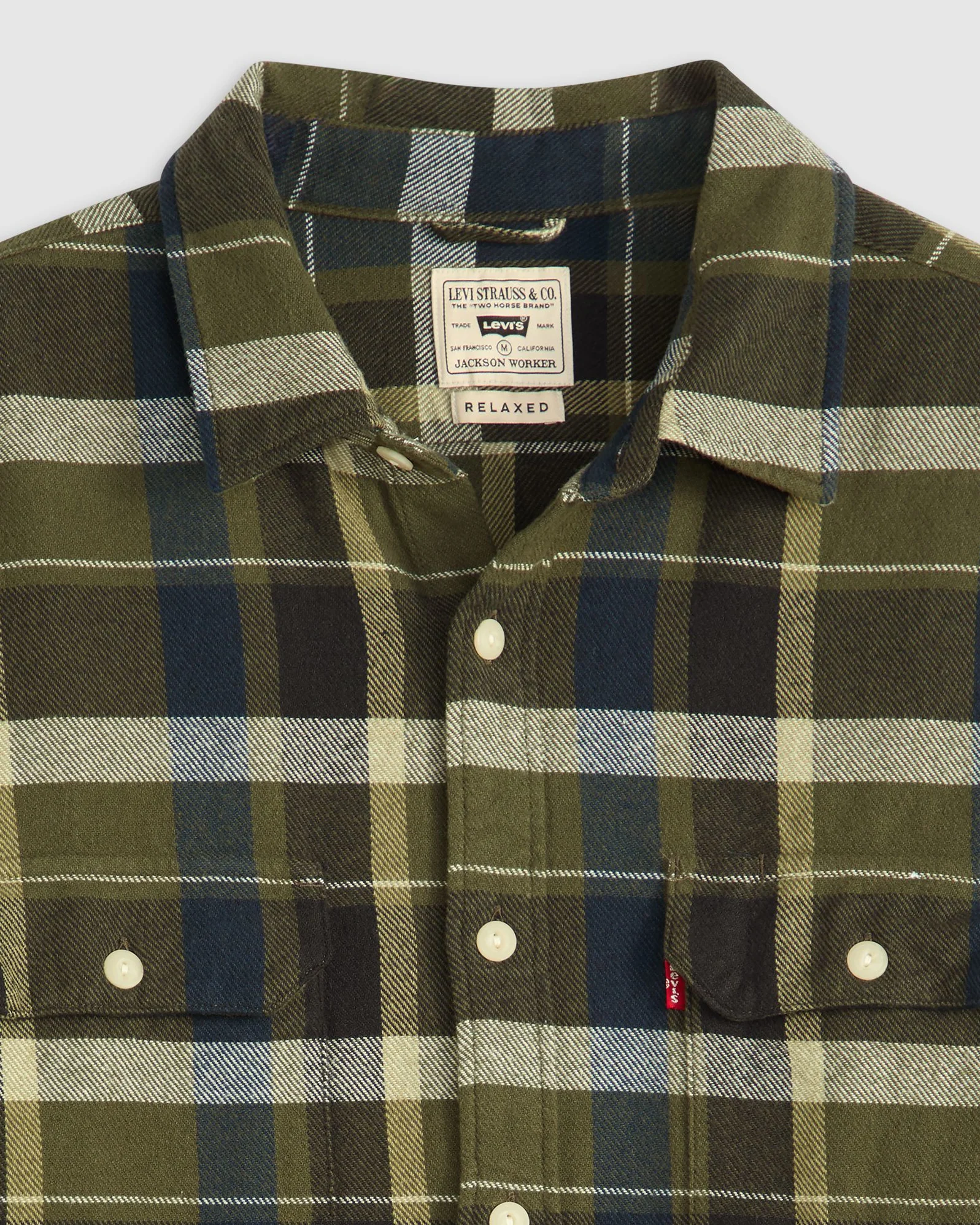 Levi's® Jackson Worker Shirt - Medina Plaid Deep Depths - Image 6