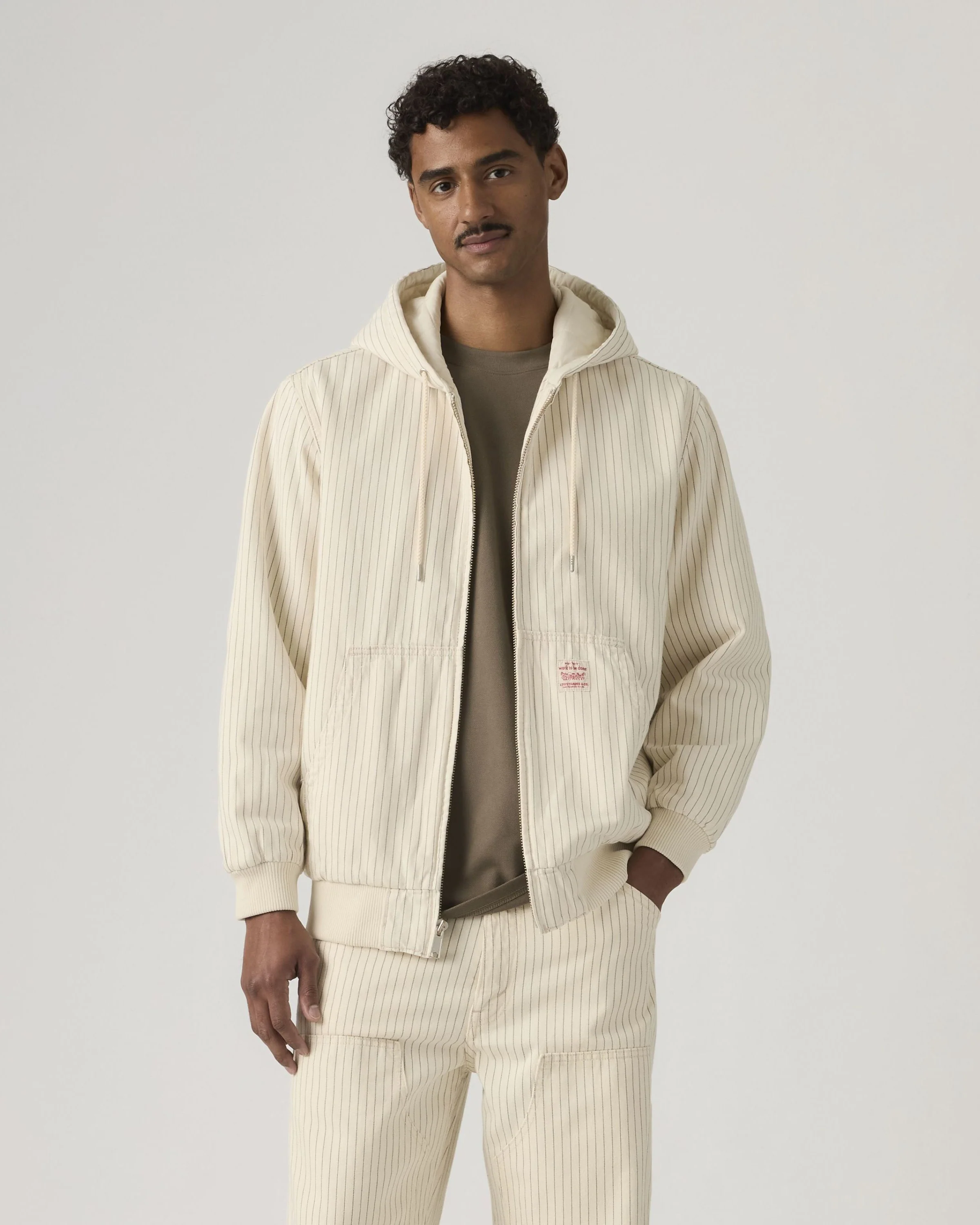 Levi's® Workwear Potrero Denim Hoodie - Marris Stripe - Image 3