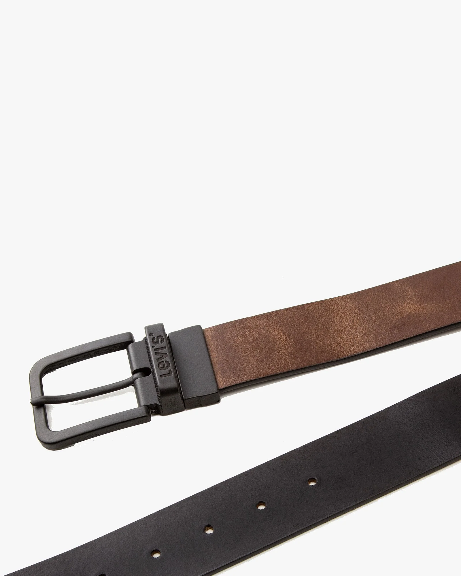 Levi's® Reversible Leather Core Metal Belt - Black / Brown - Image 2