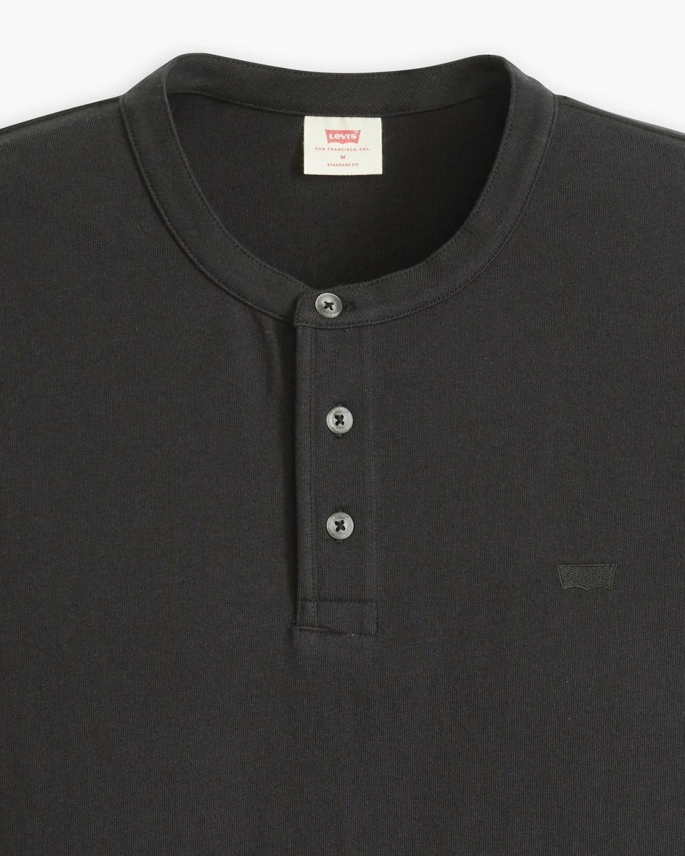 Levi's® S/S Housemark Henley - Mineral Black - Image 5