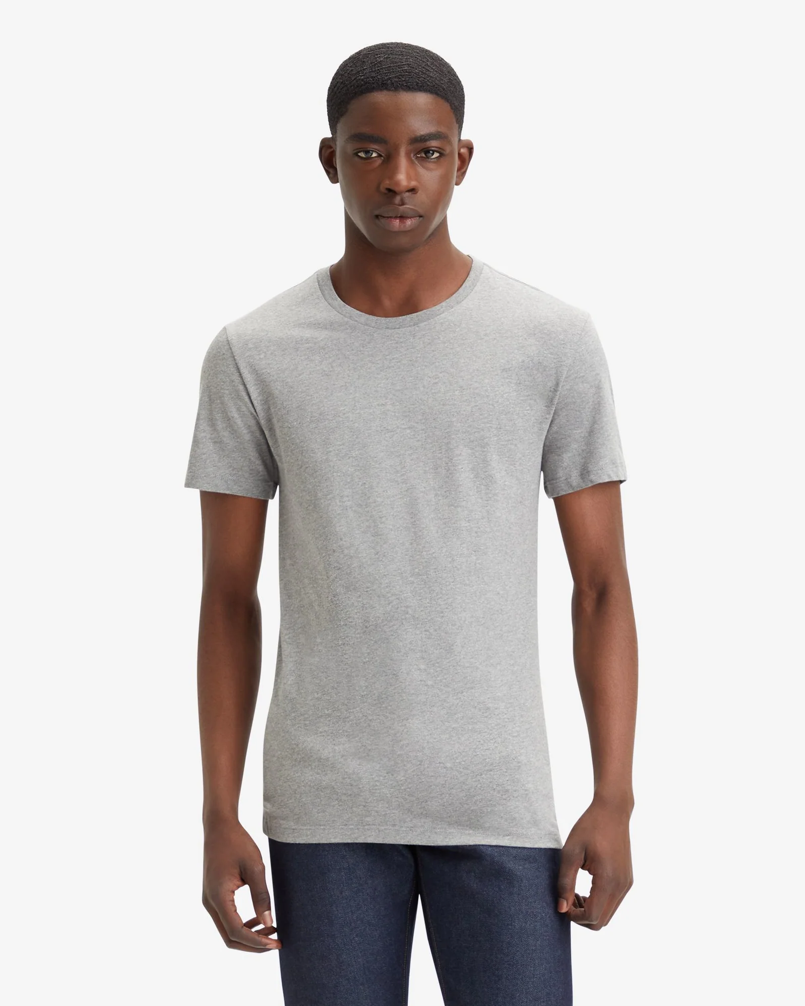 Levi's® Slim 2-Pack Crew Neck Tees - White / Medium Heather Grey - Image 6