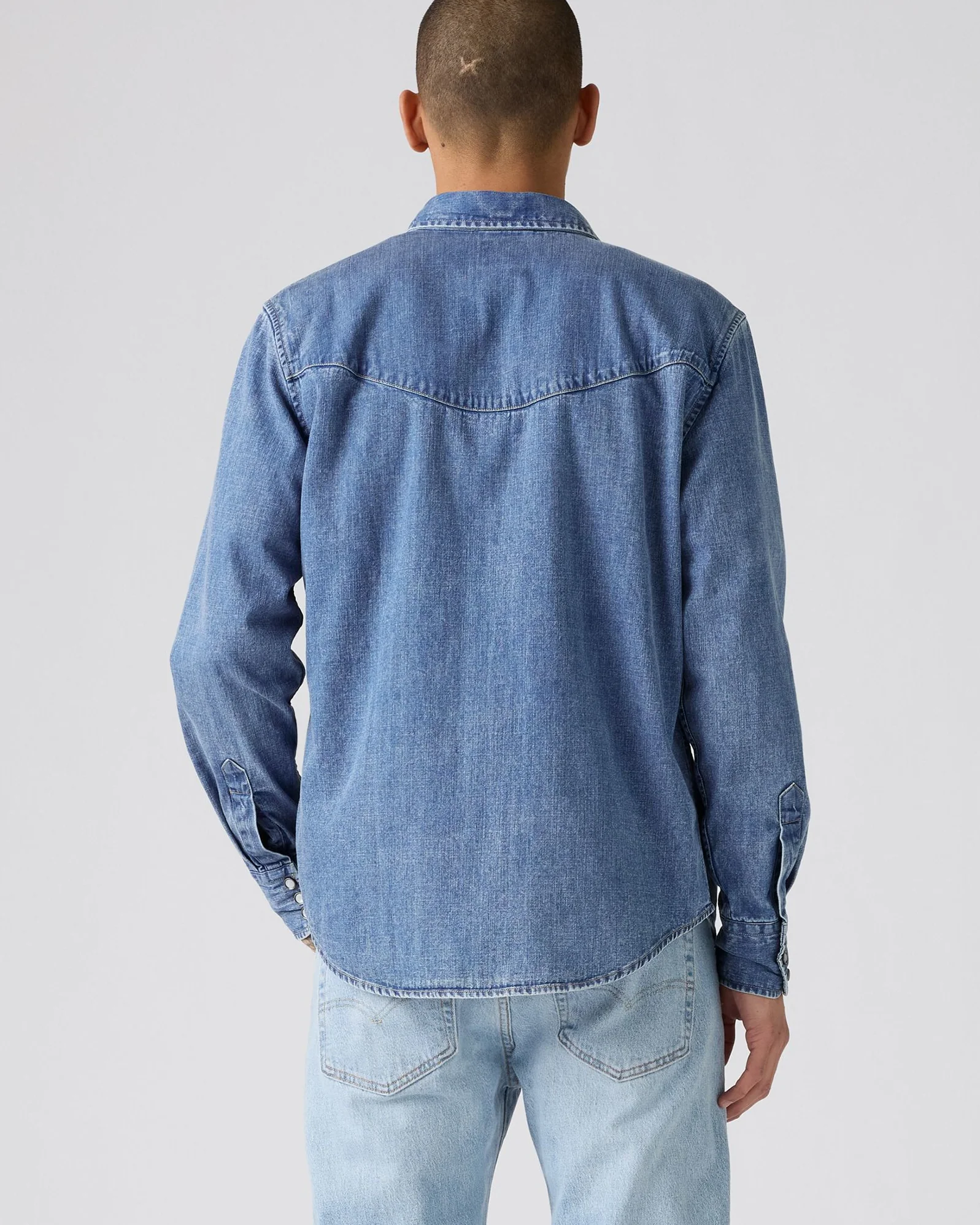 Levi's® Smiley Western Shirt - Just A Smile Medium Indigo - Image 4