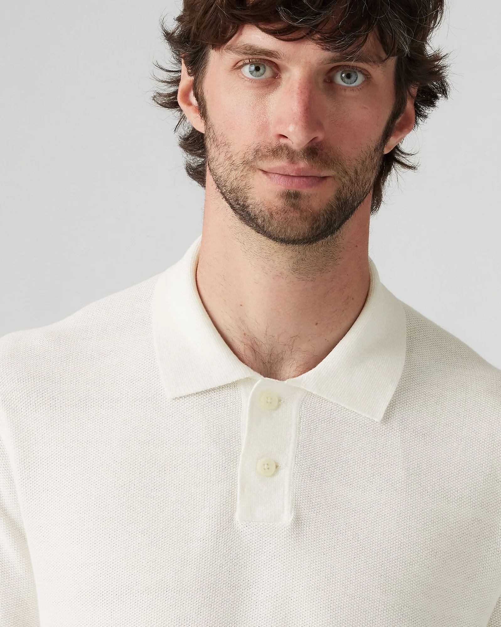 Levi's® Sweater Cotton-Linen Knit Polo - Bright White - Image 2