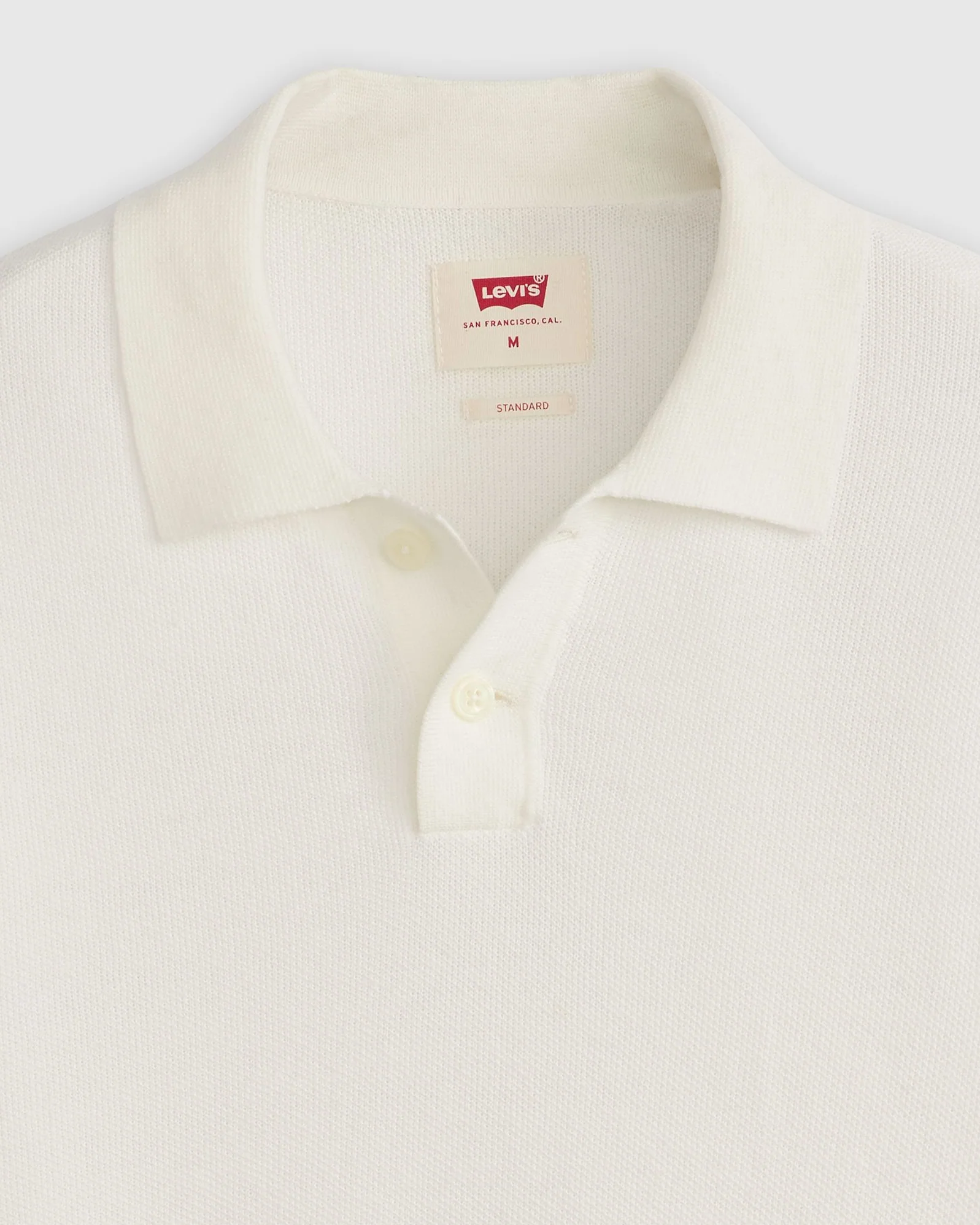 Levi's® Sweater Cotton-Linen Knit Polo - Bright White - Image 5