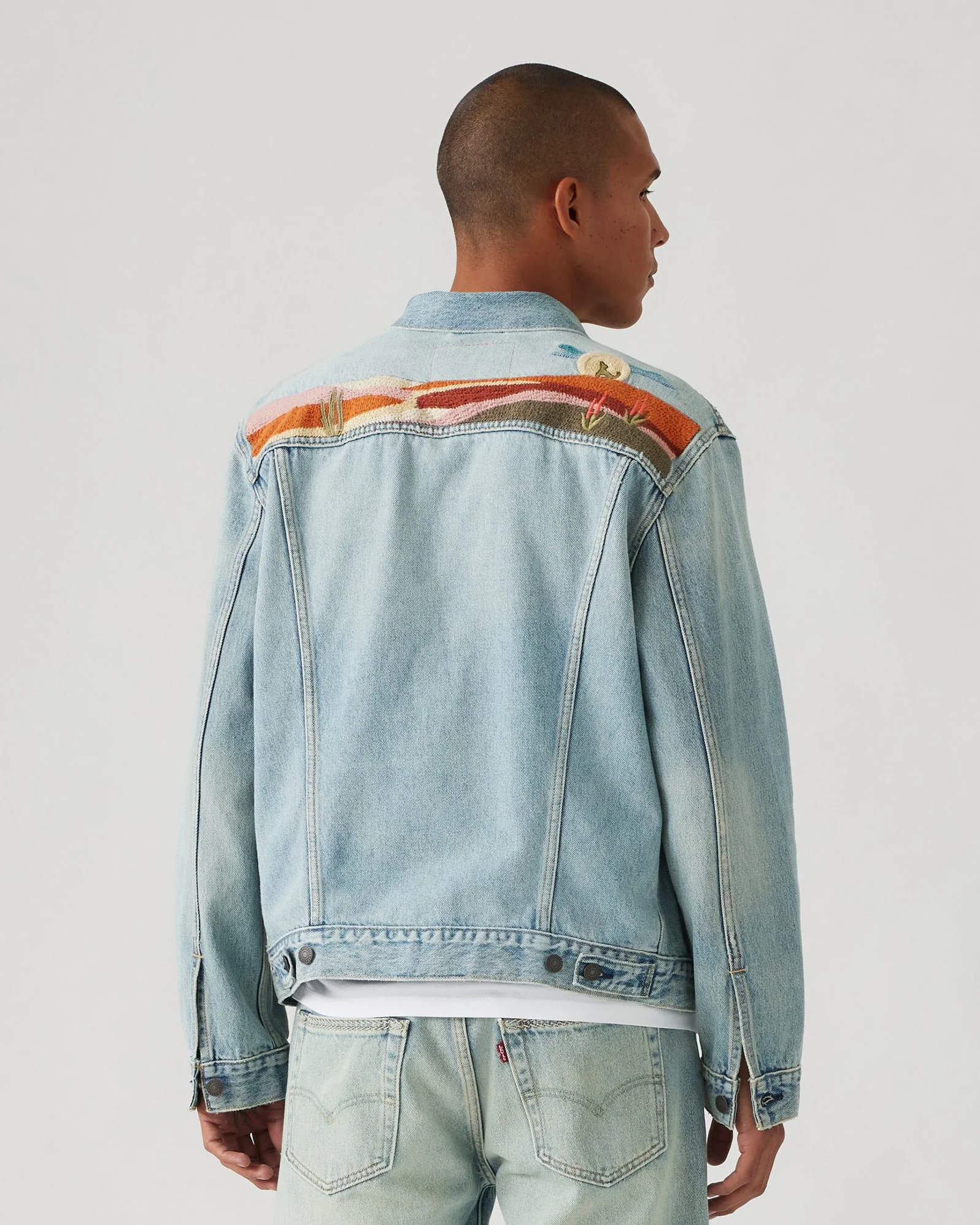 Levi's® Trucker Denim Jacket - Set The Scene Embroidery - Image 4