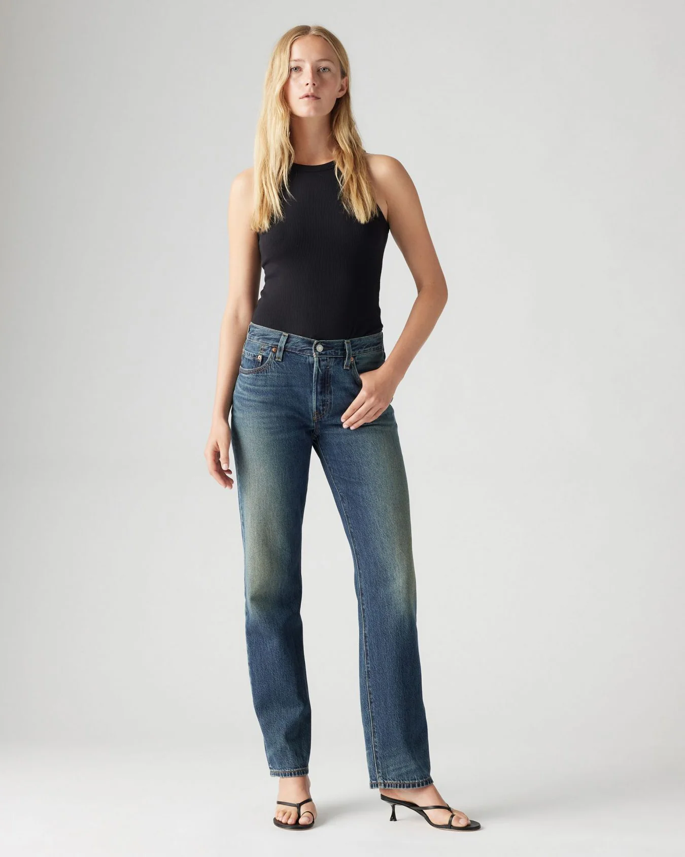 Levi's® Womens 501 90's Lightweight Relaxed Straight Fit Jeans - Bless The Rain - Image 4