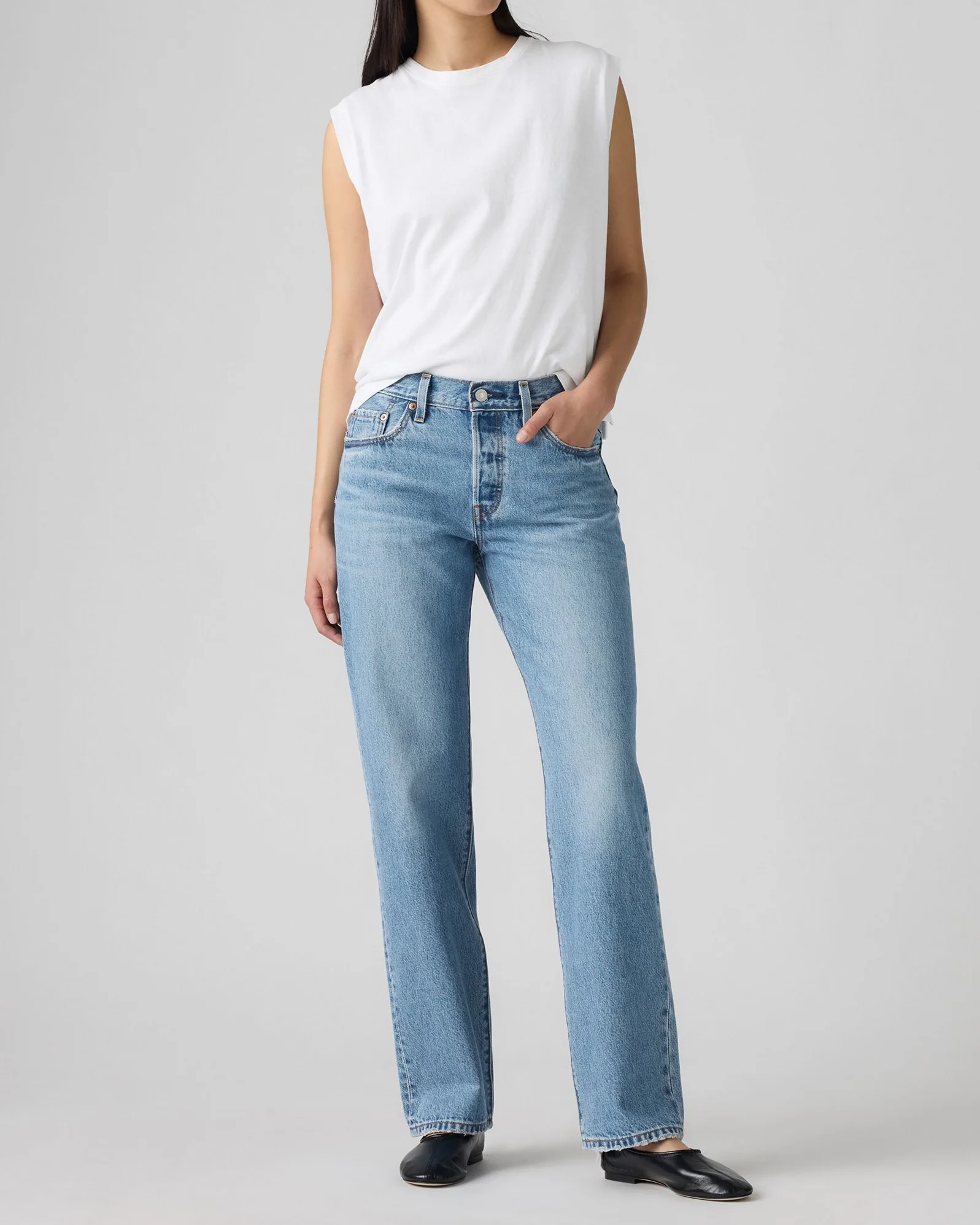 Levi's® Womens 501 90's Relaxed Straight Fit Jeans - In Love With You - Image 3