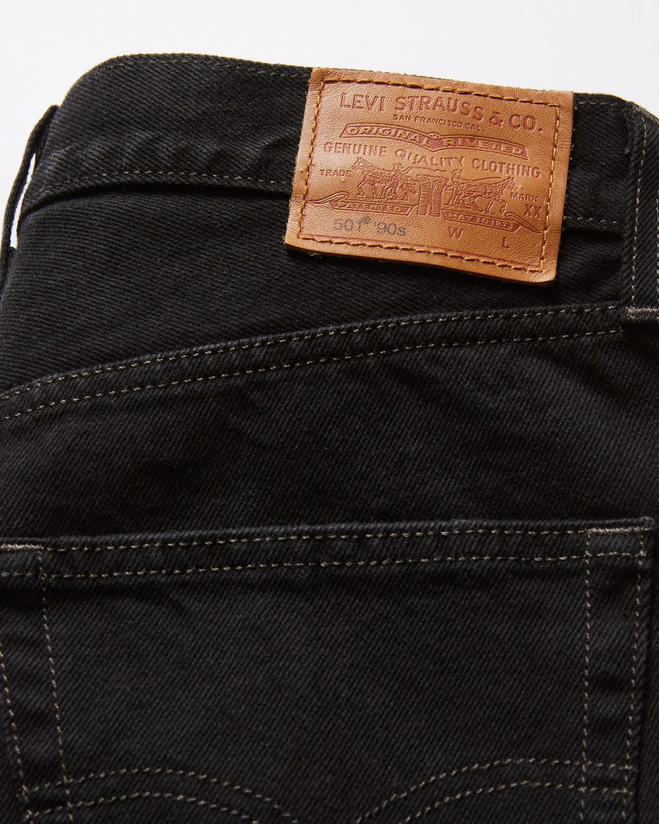 Levi's® Womens 501 90's Relaxed Straight Fit Jeans - Rinsed Blacktop - Image 2