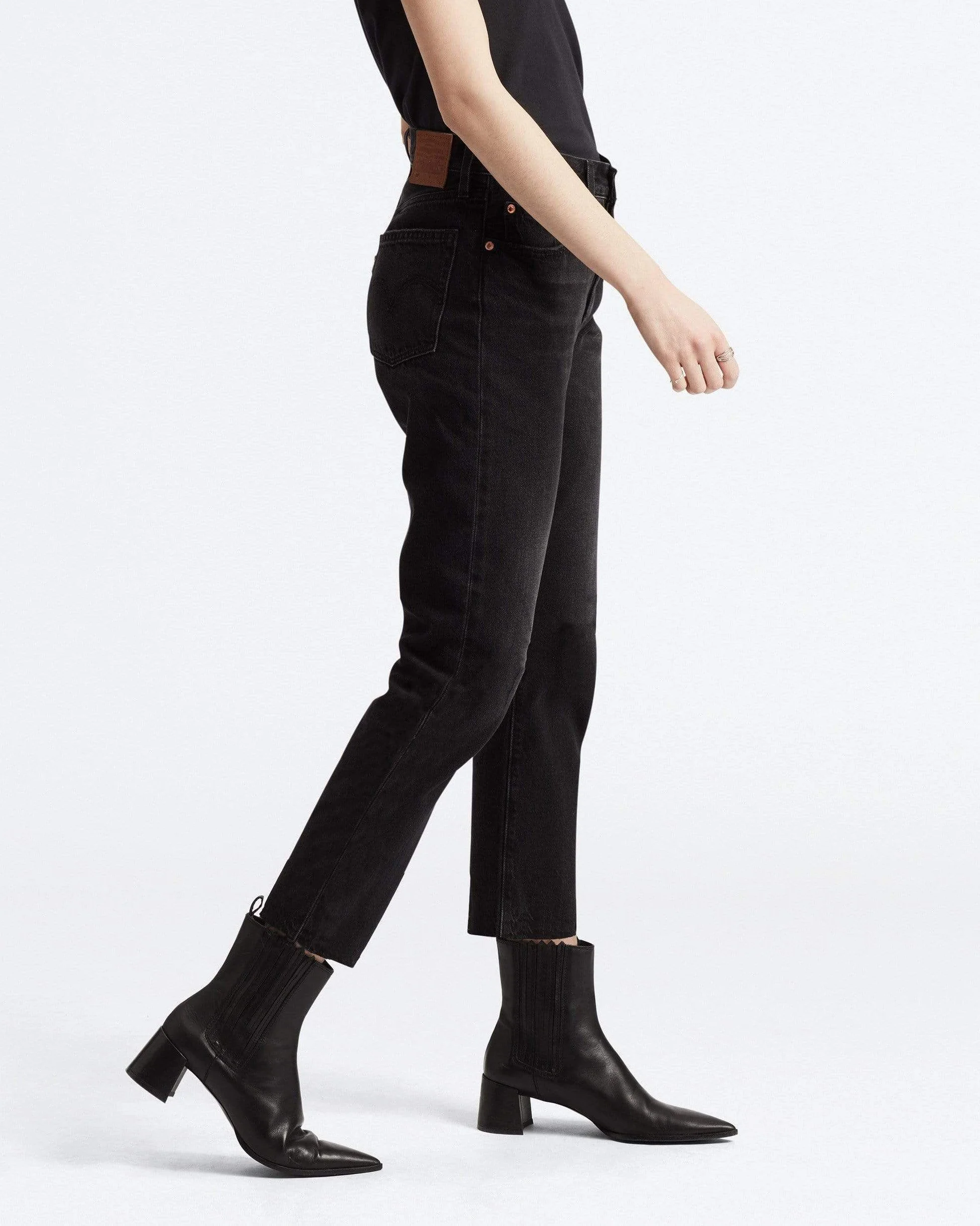 Levi's® Womens 501 Crop Jeans - Black Sprout - Image 3