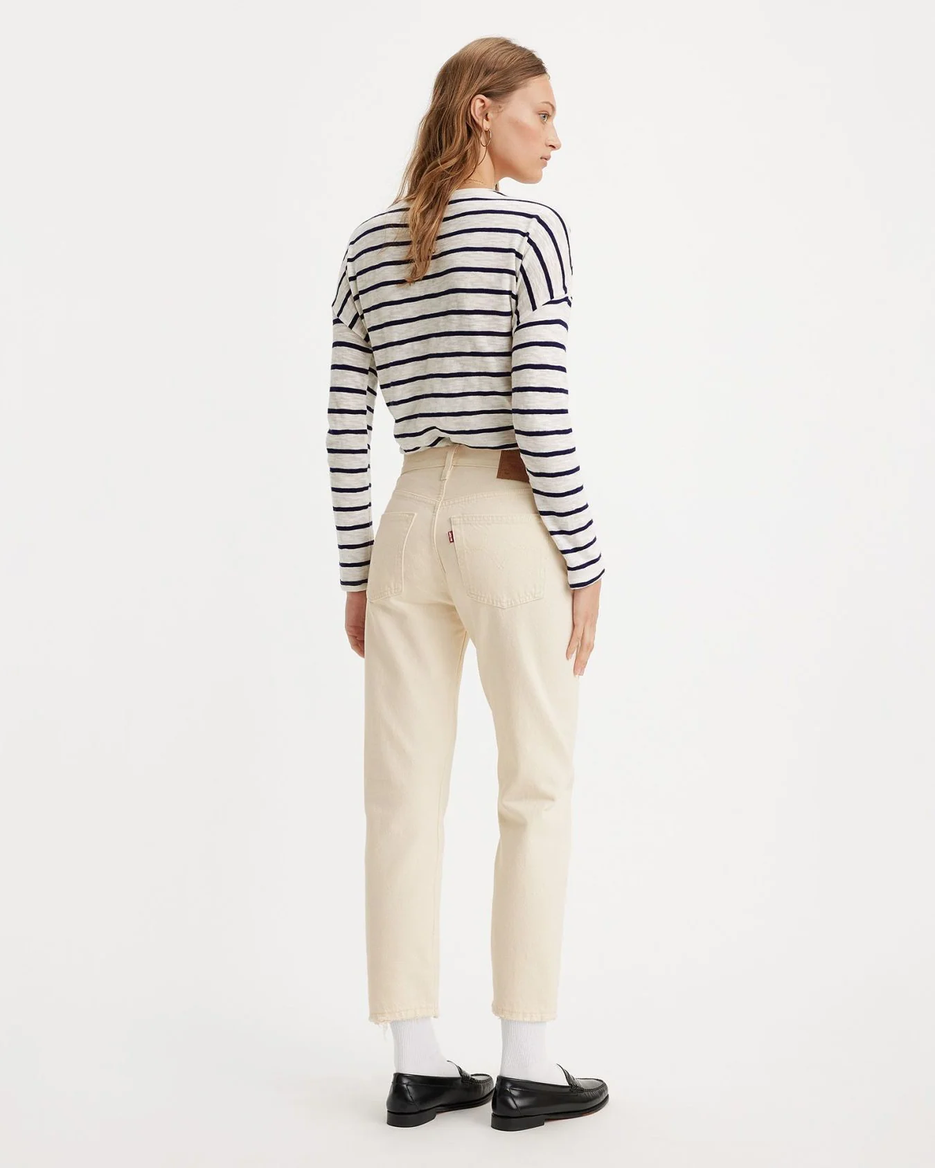 Levi's® Womens 501 Crop Jeans - Ecru Booper No Damage - Image 6