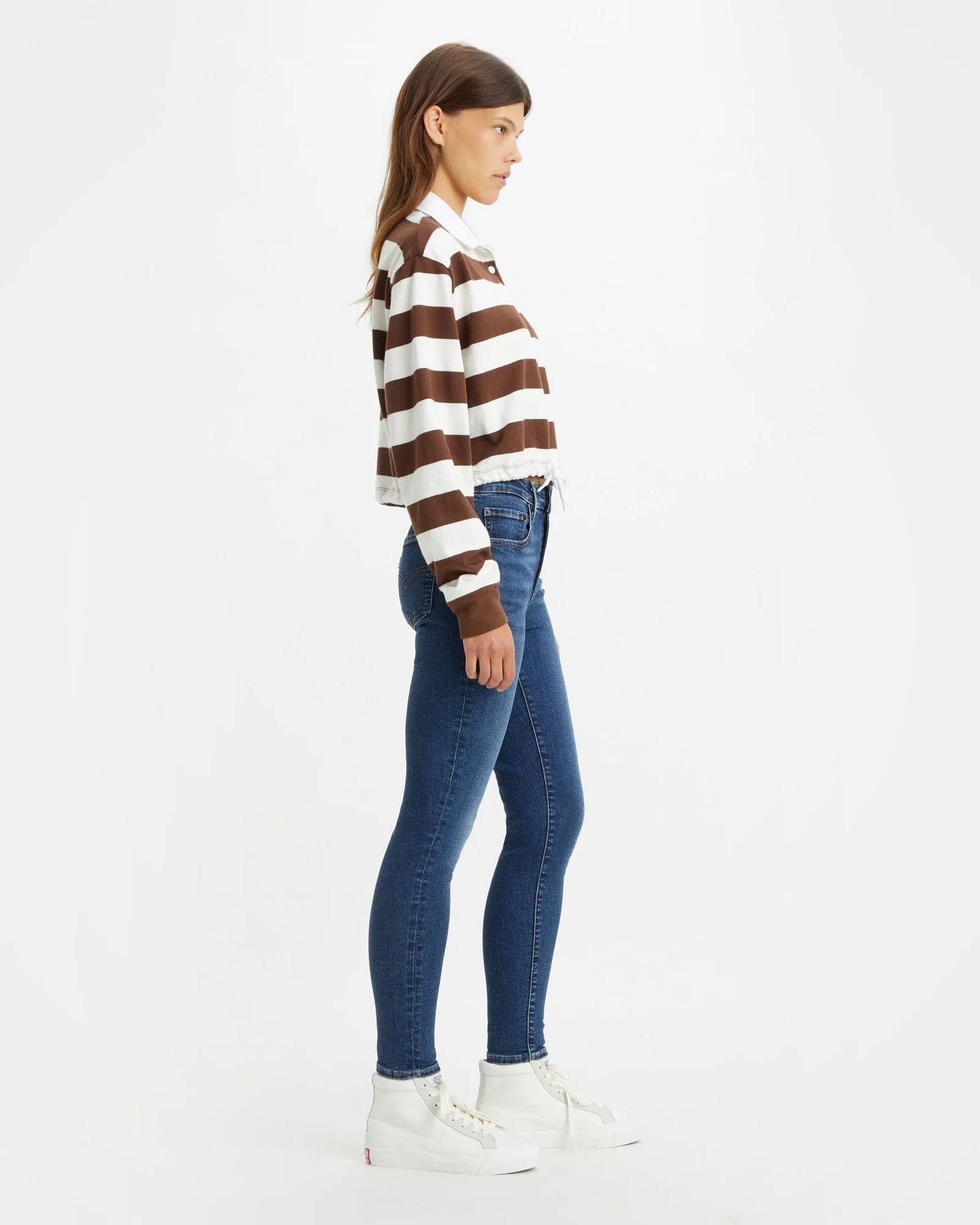 Levi's® Womens 721 High Rise Skinny Jeans - Blue Wave Dark - Image 5