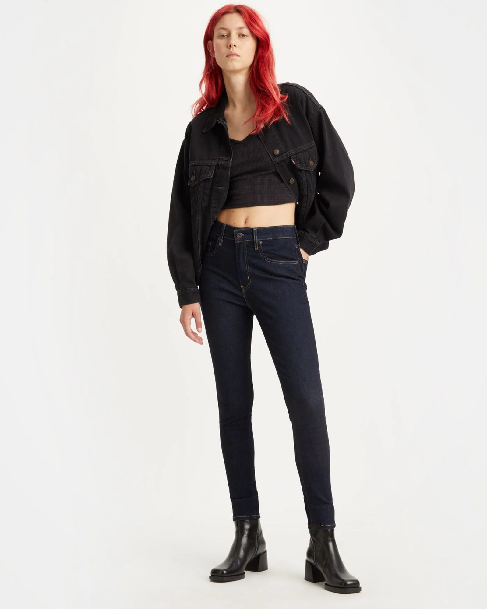 Levi's® Womens 721 High Rise Skinny Jeans - Blue Wave Rinse - Image 4