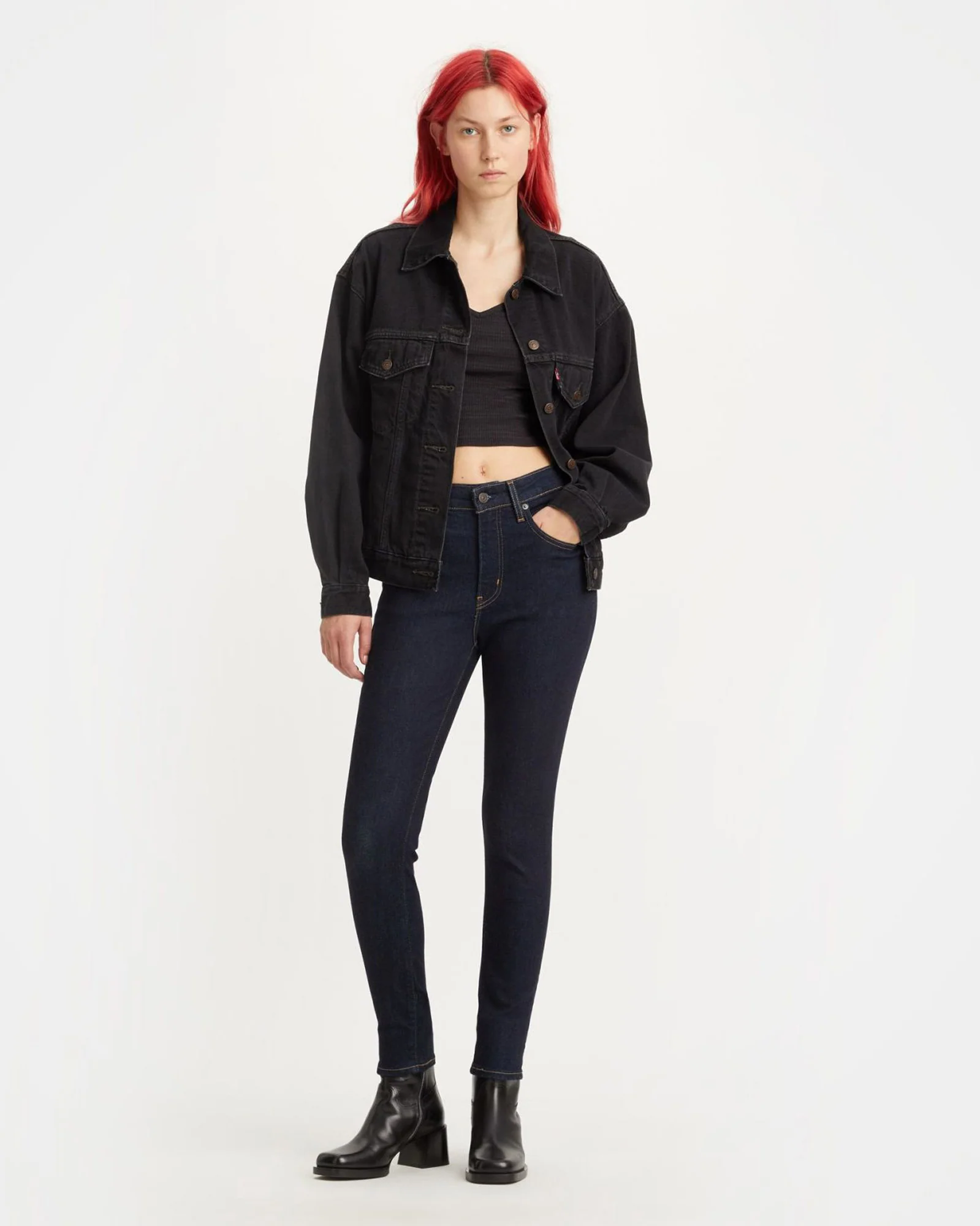 Levi's® Womens 721 High Rise Skinny Jeans - Blue Wave Rinse - Image 5