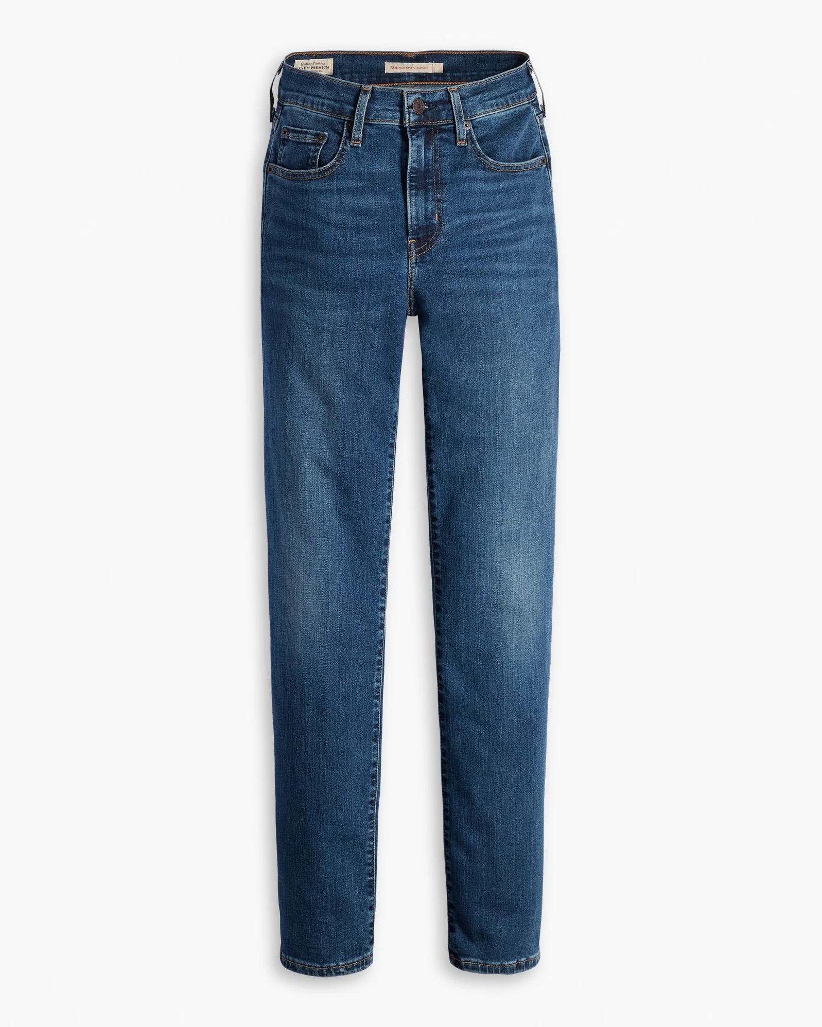 Levi'sĀ® Womens 724 High Rise Straight Leg Jeans - Blue Wave Dark - Image 8