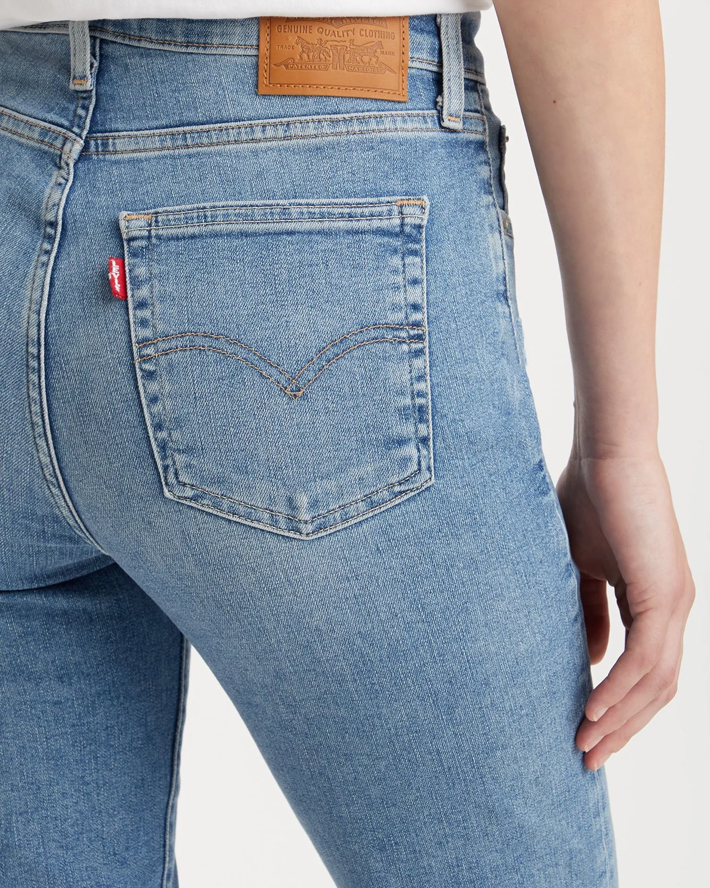 Levi's® Womens 724 High Rise Straight Leg Jeans - Blue Wave Light - Image 2