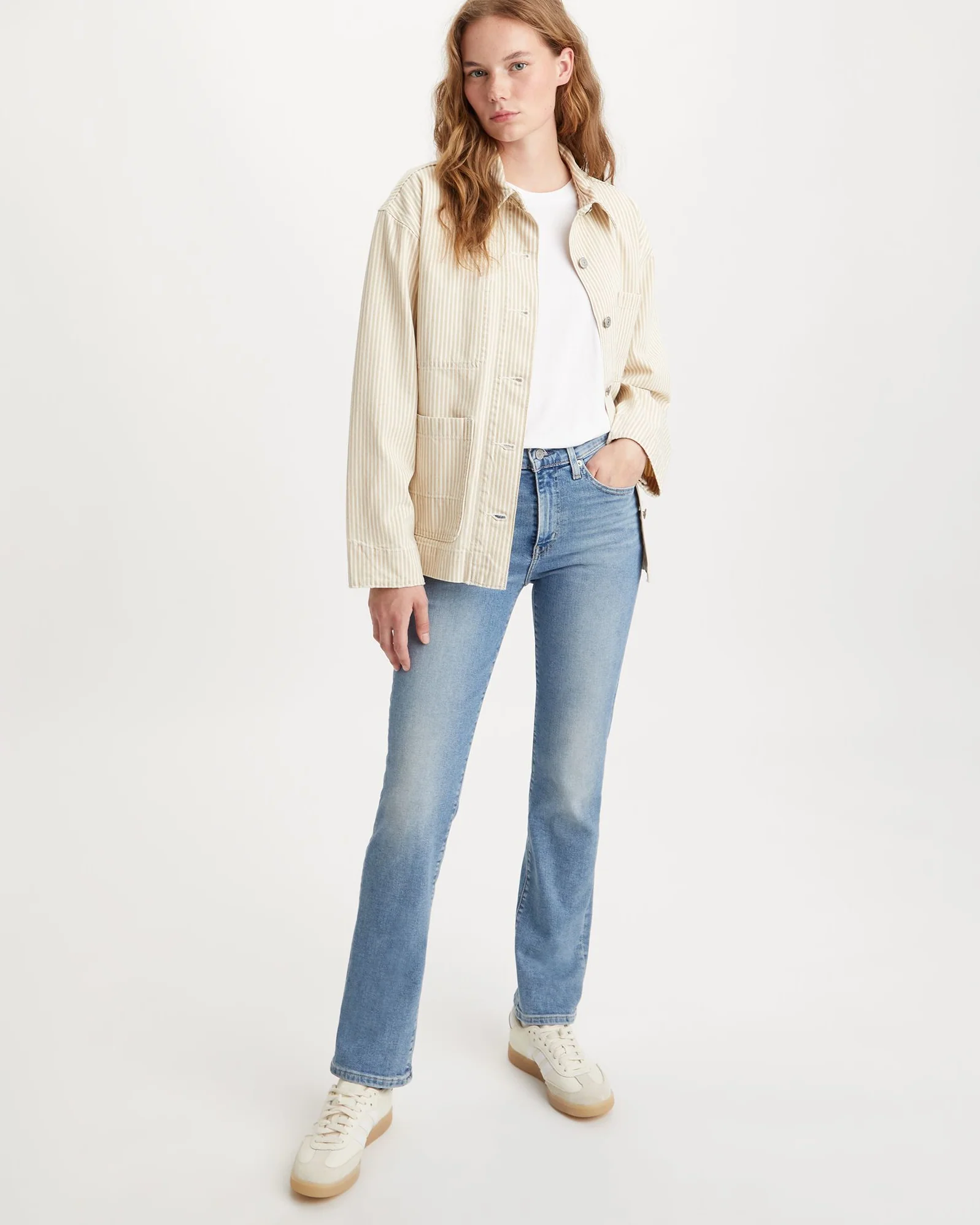 Levi's® Womens 724 High Rise Straight Leg Jeans - Blue Wave Light - Image 3