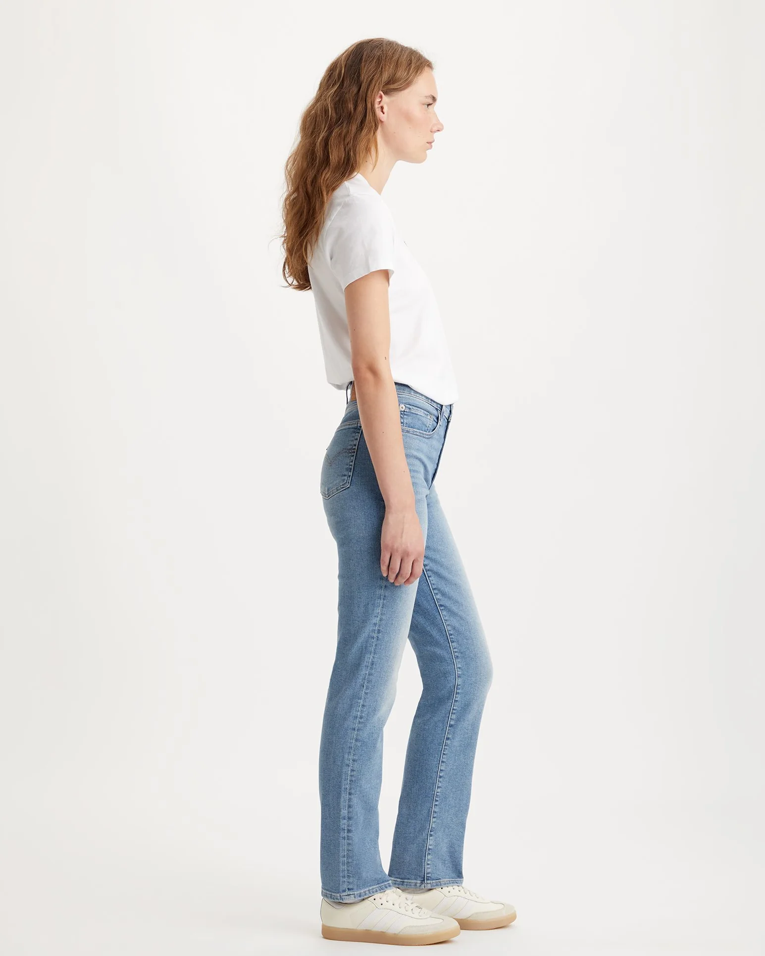 Levi's® Womens 724 High Rise Straight Leg Jeans - Blue Wave Light - Image 5