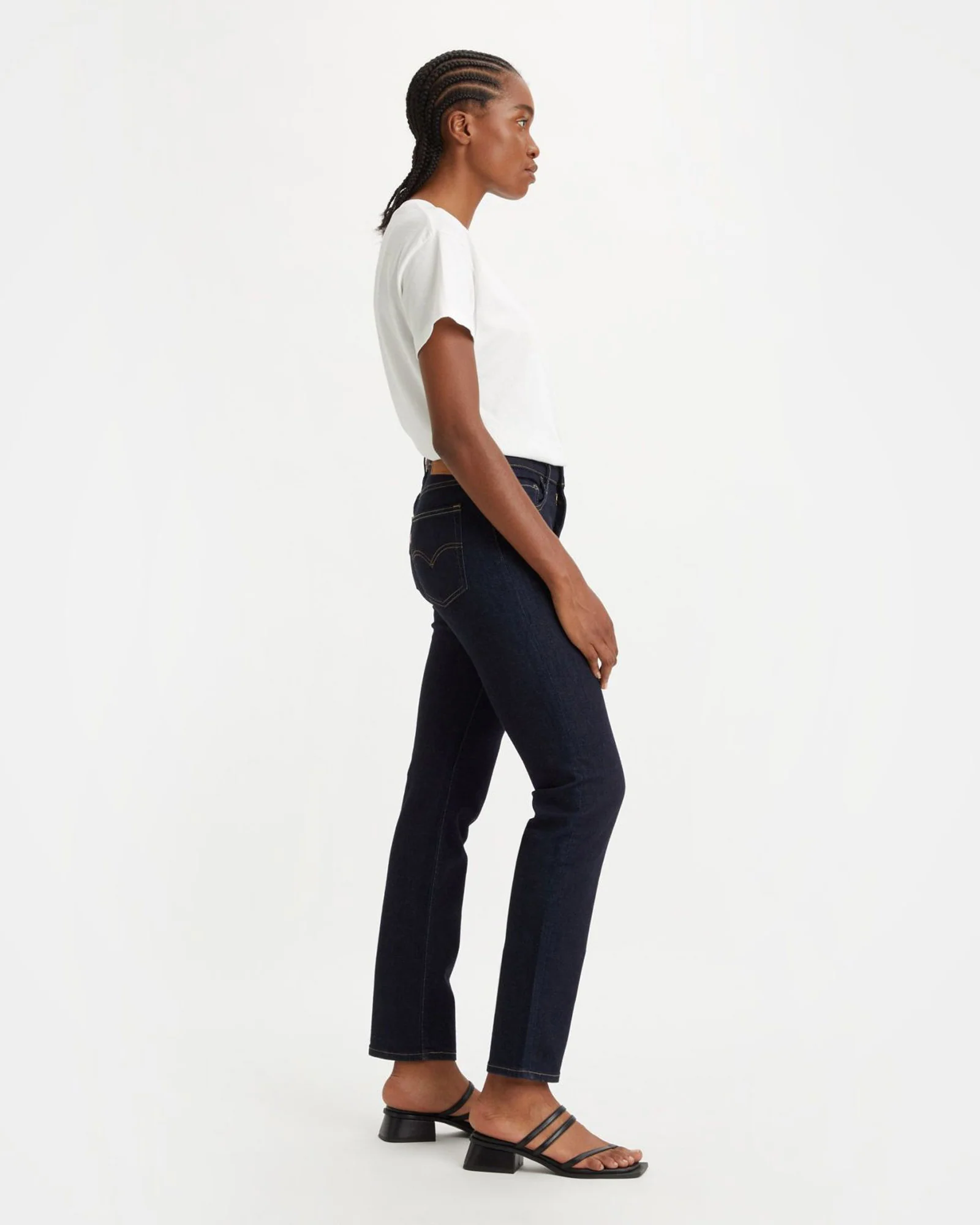Levi's® Womens 724 High Rise Straight Leg Jeans - Blue Wave Rinse - Image 6