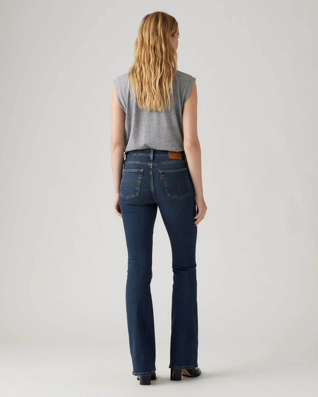 Levi's® Womens 726 High Rise Flare Jeans - Blue Swell - Image 2