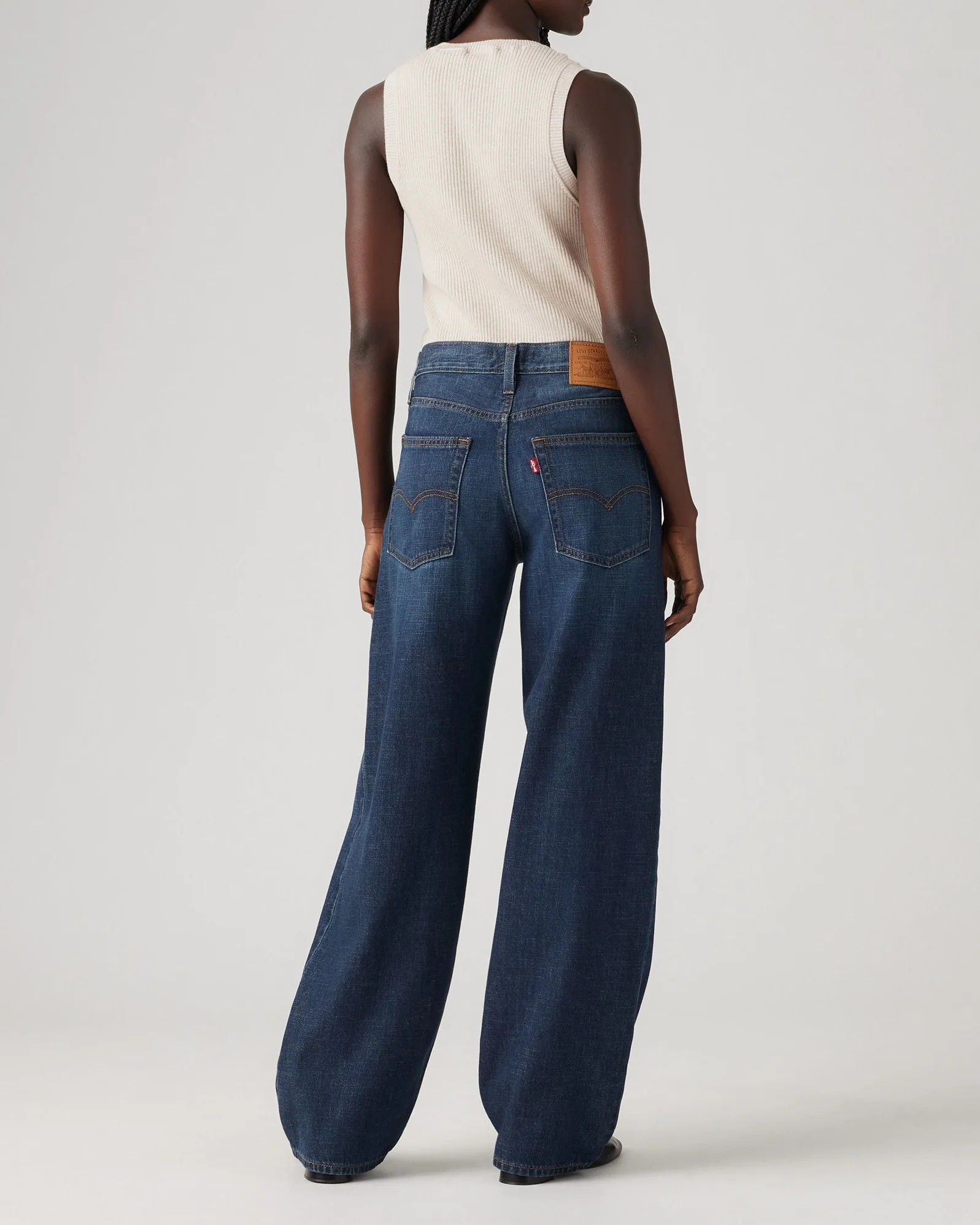Levi's® Womens Baggy Dad Loose Fit Linen+ Denim Jeans - Do You Mind - Image 6