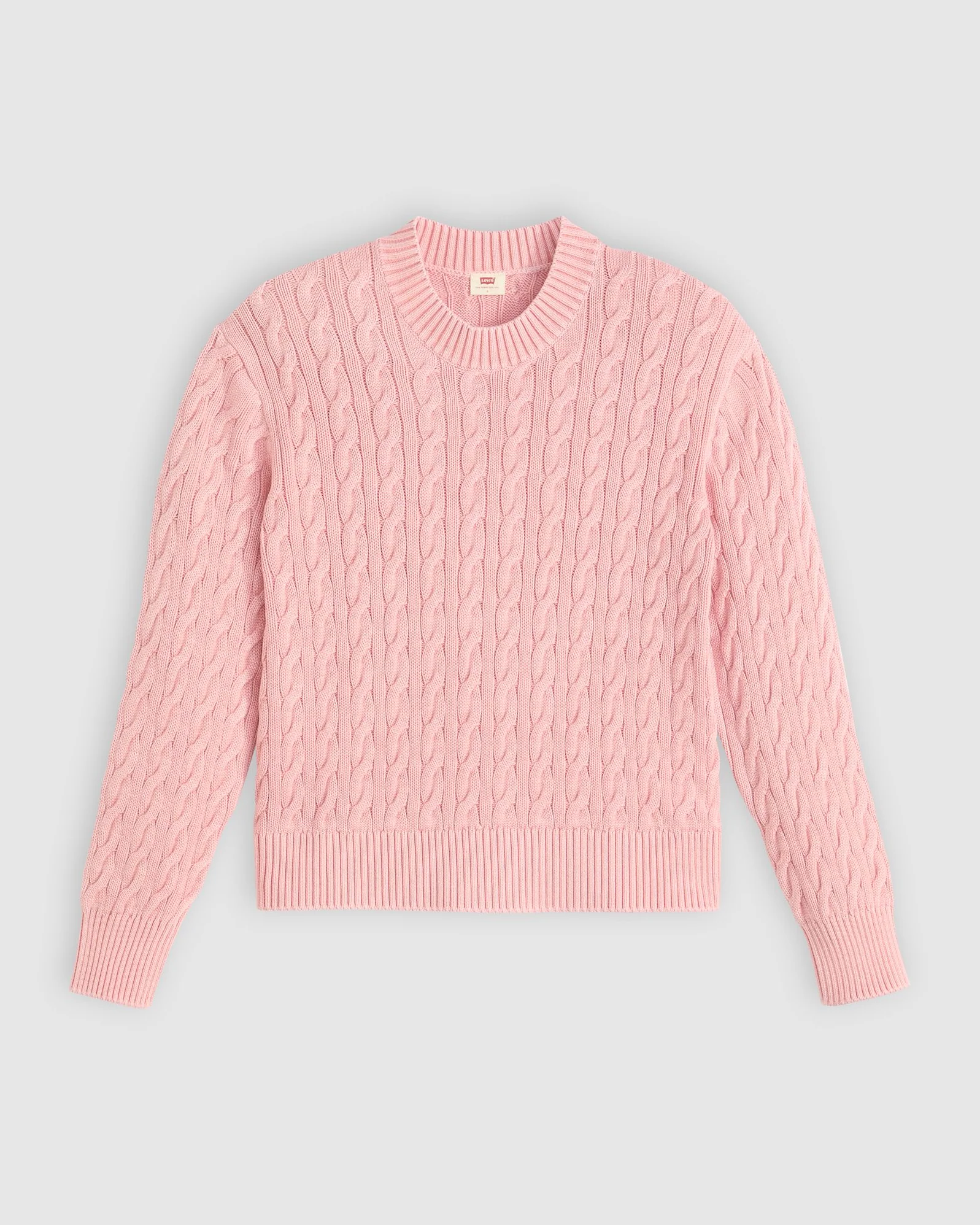 Levi's® Womens Boyfriend Cable Crew Pullover - Peachskin GD - Image 5