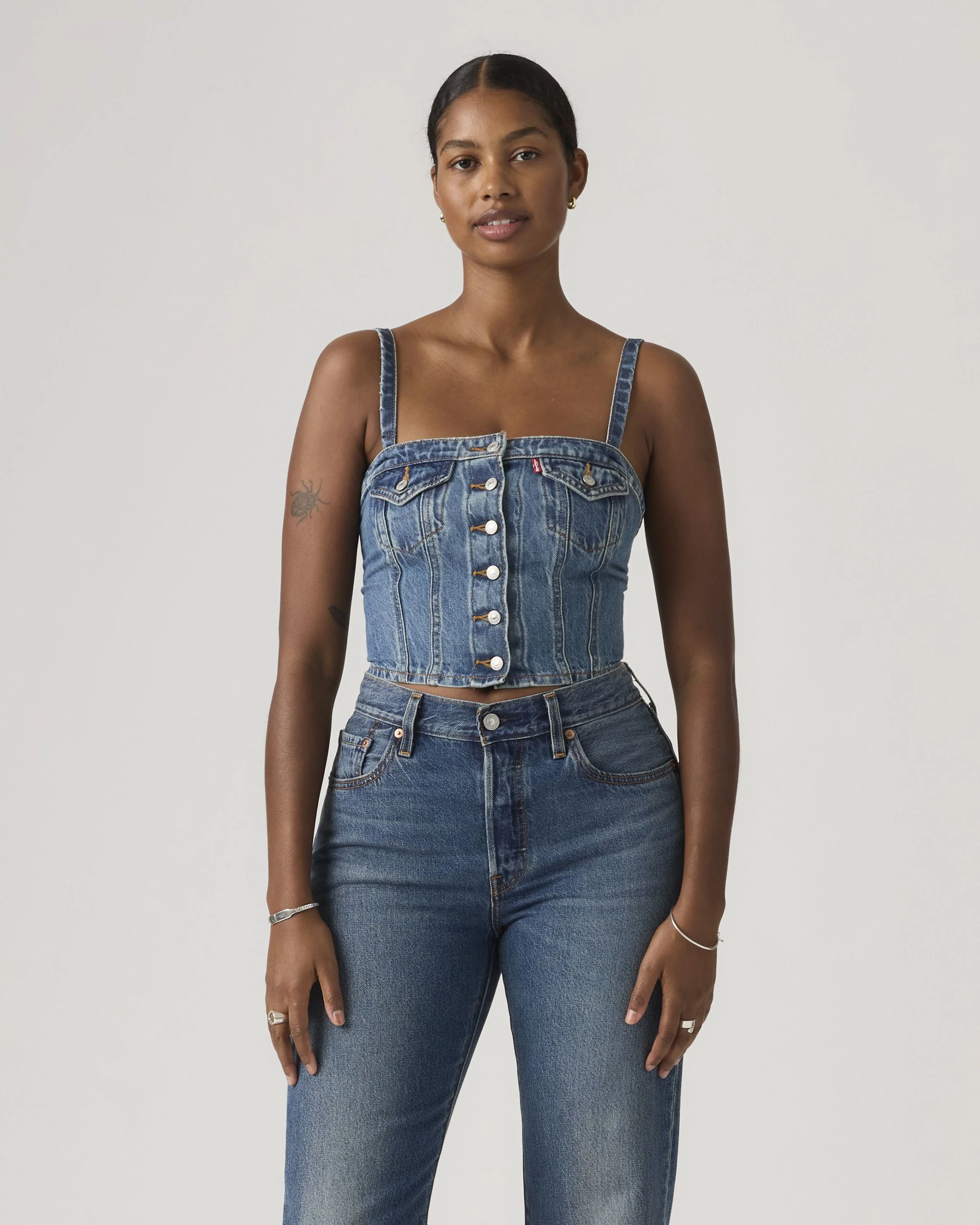 Levi's® Womens Denim Tube Top - All Over Blue