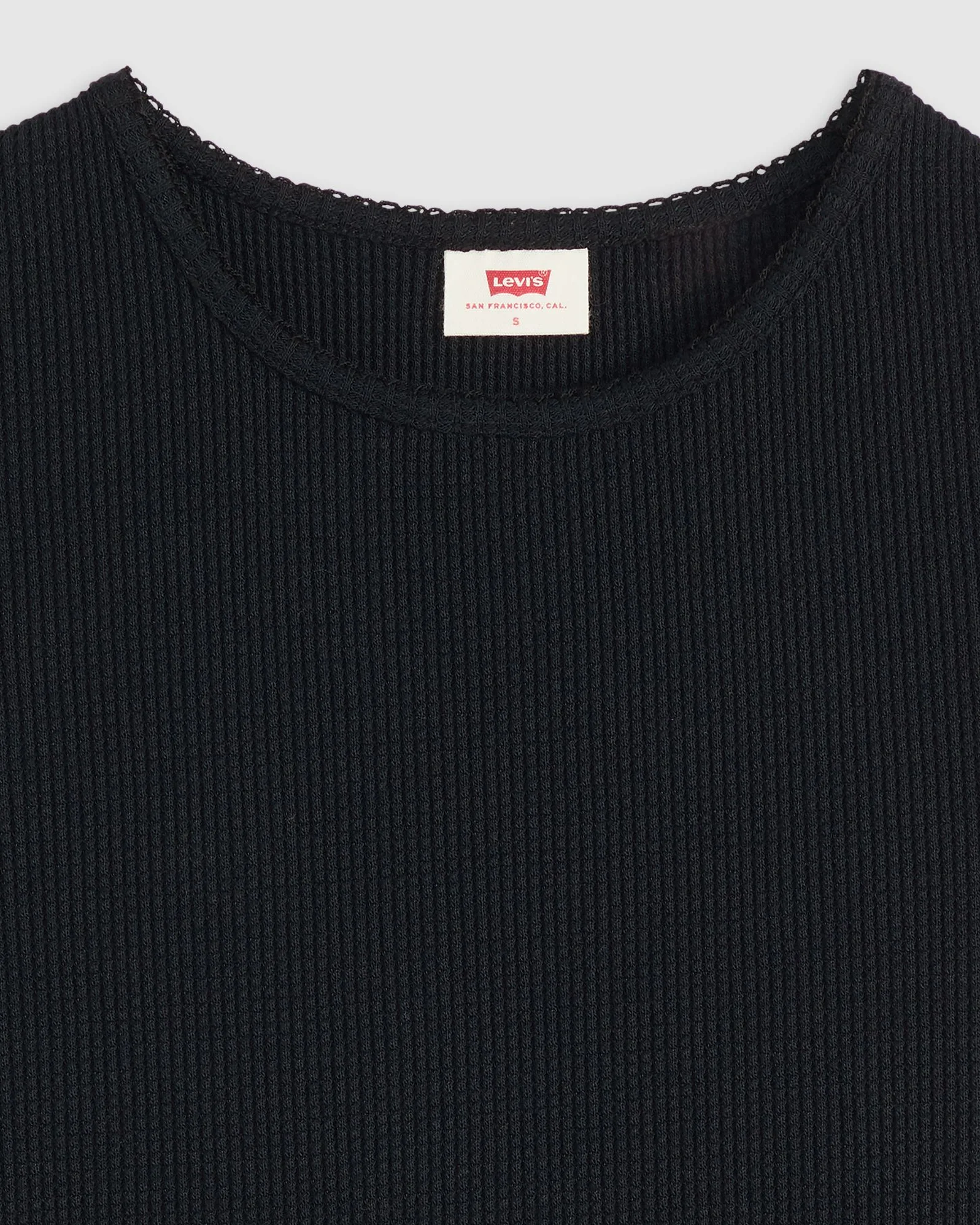 Levi's® Womens Dry Goods Waffle Cap Tee - Anthracite Night - Image 5
