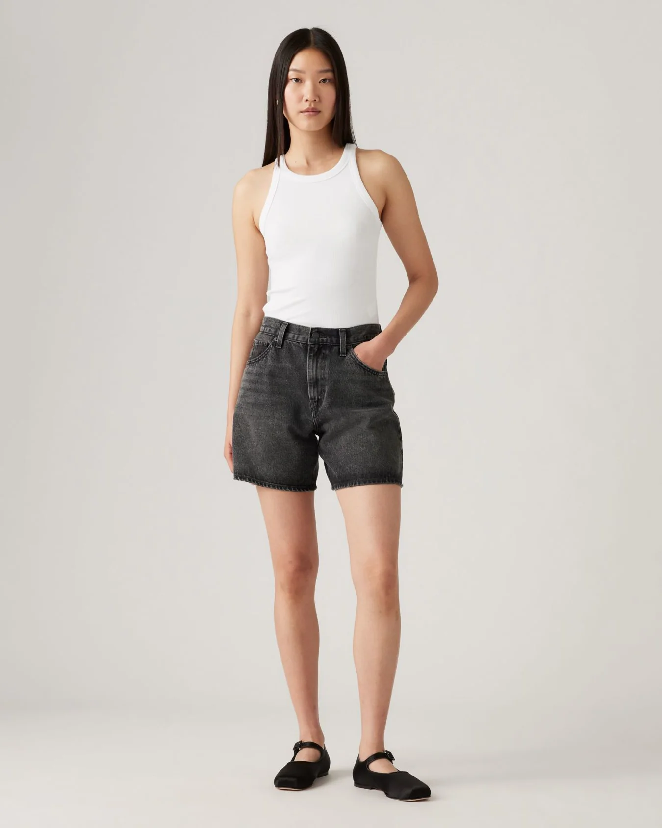 Levi's® Womens High Baggy Shorts - Where's My Phone - Image 4