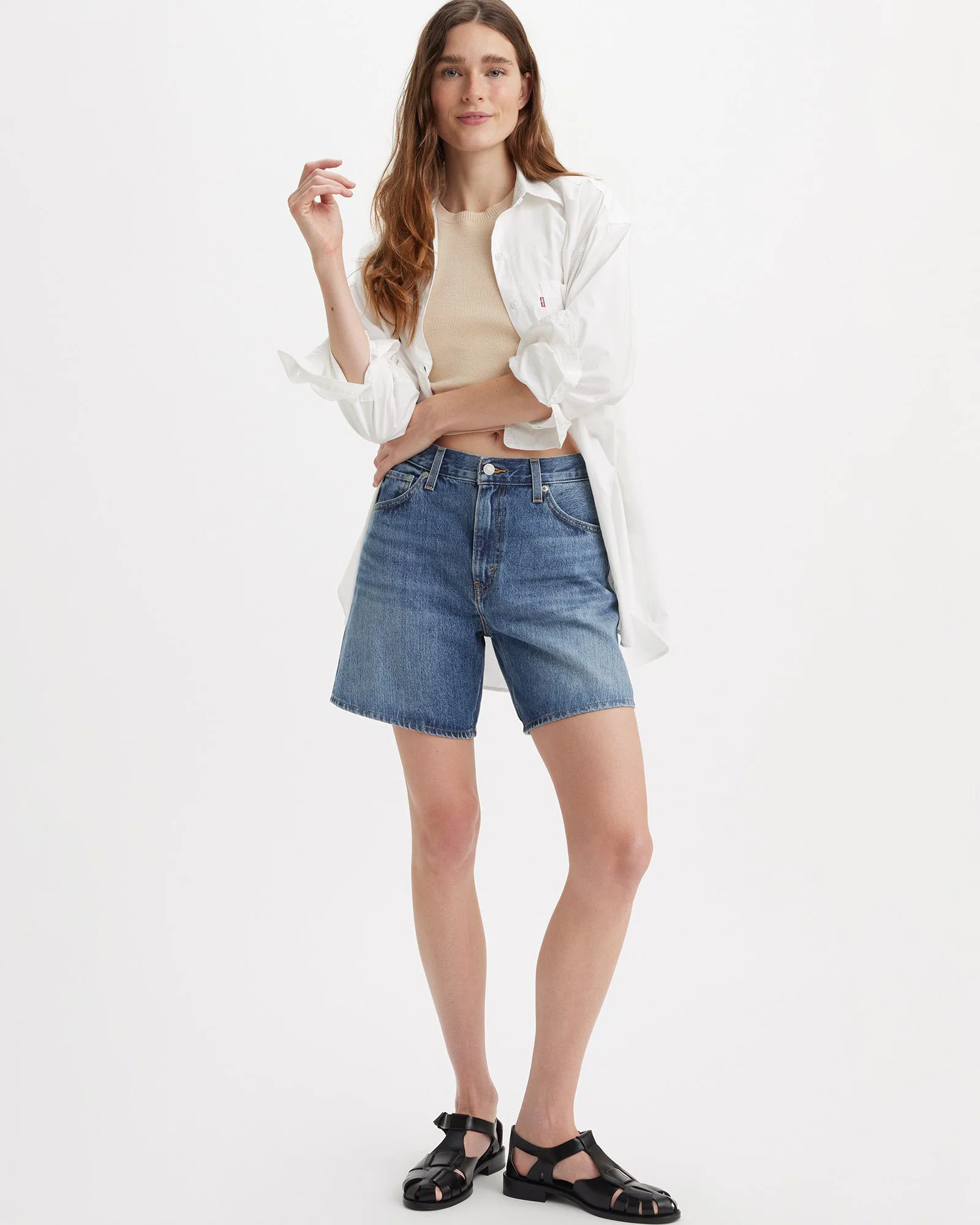 Levi's® Womens High Baggy Shorts - Worn Memory - Image 3