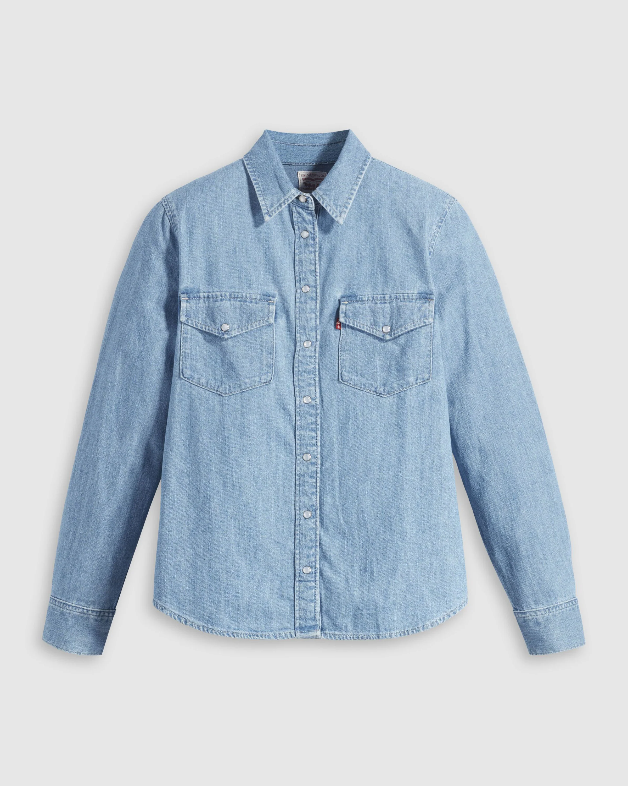 Levi's® Womens Iconic Western Shirt - Old 517 Blue 2 - Image 6