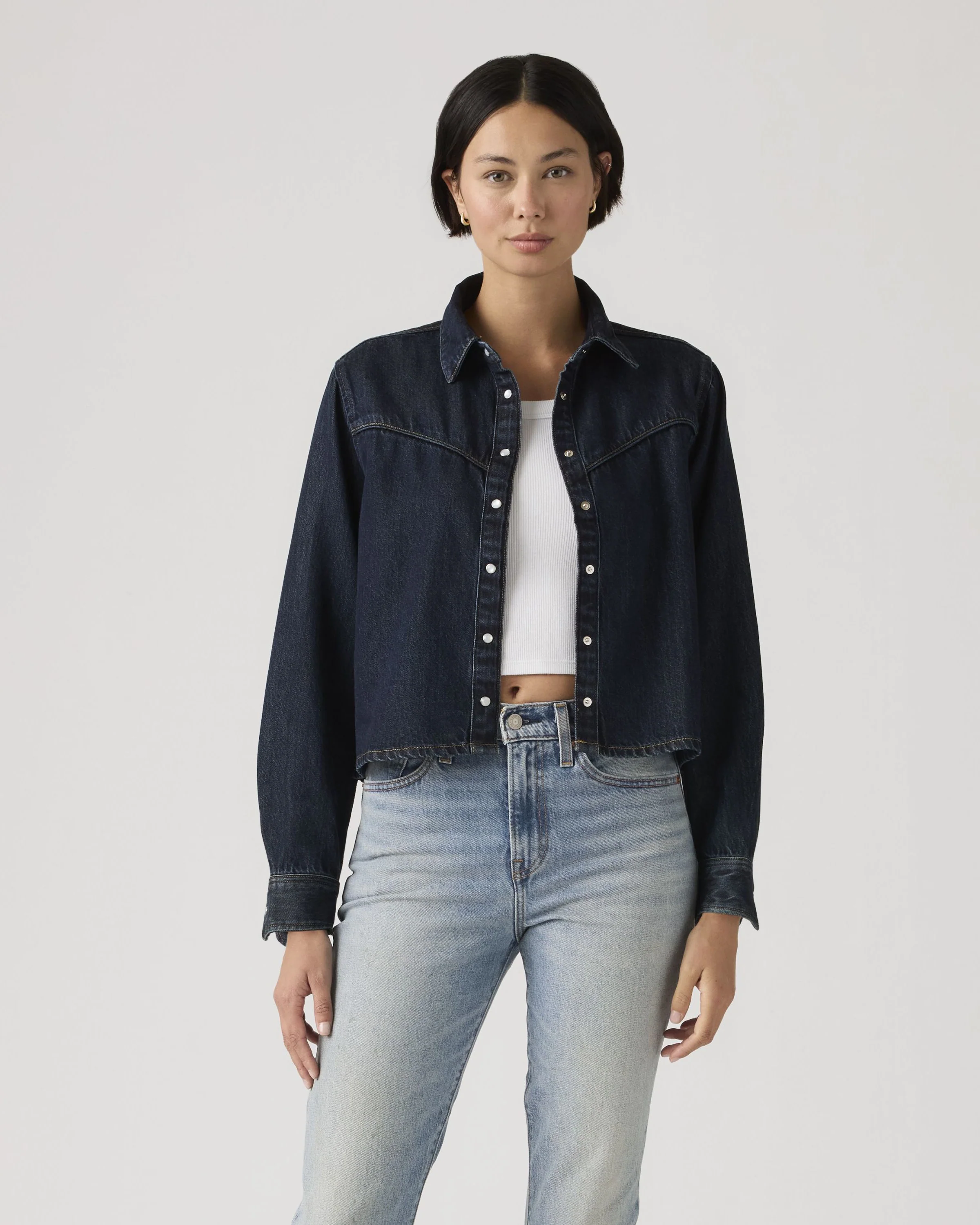 Levi's® Womens Logan Tencel Shacket - Dark Nights - Image 2