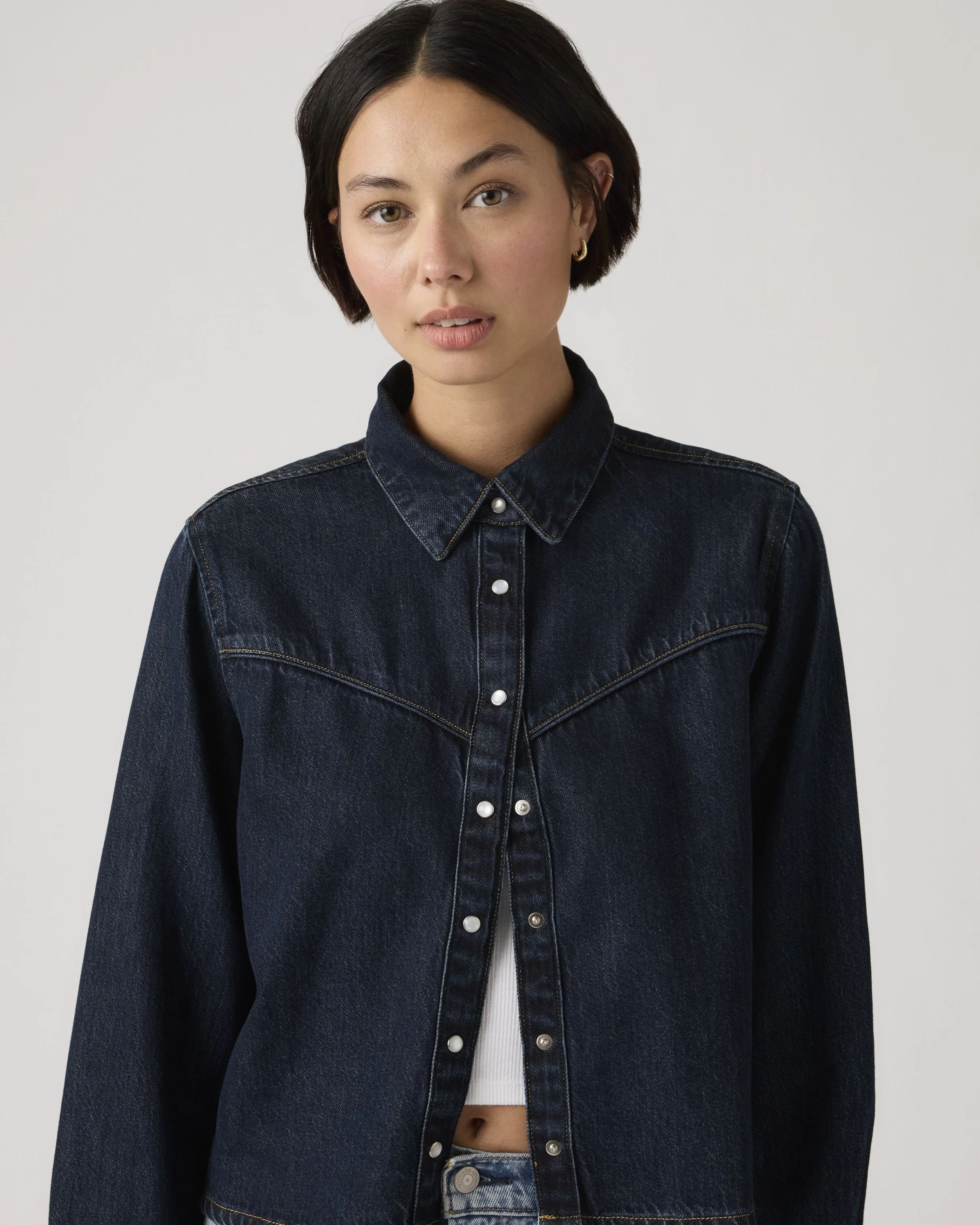 Levi's® Womens Logan Tencel Shacket - Dark Nights - Image 3