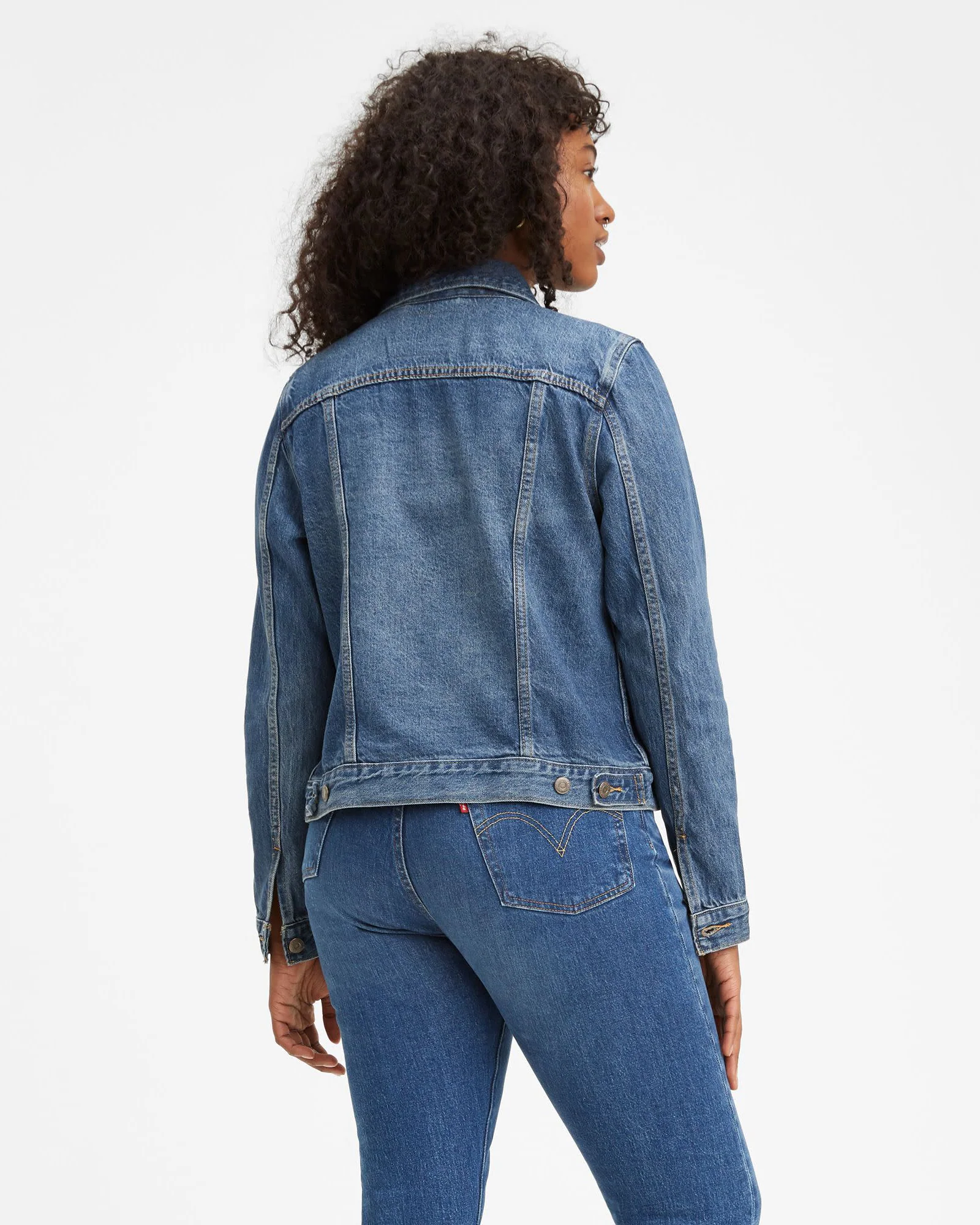 Levi's® Womens Original Trucker Jacket - Soft As Butter Dark - Image 3