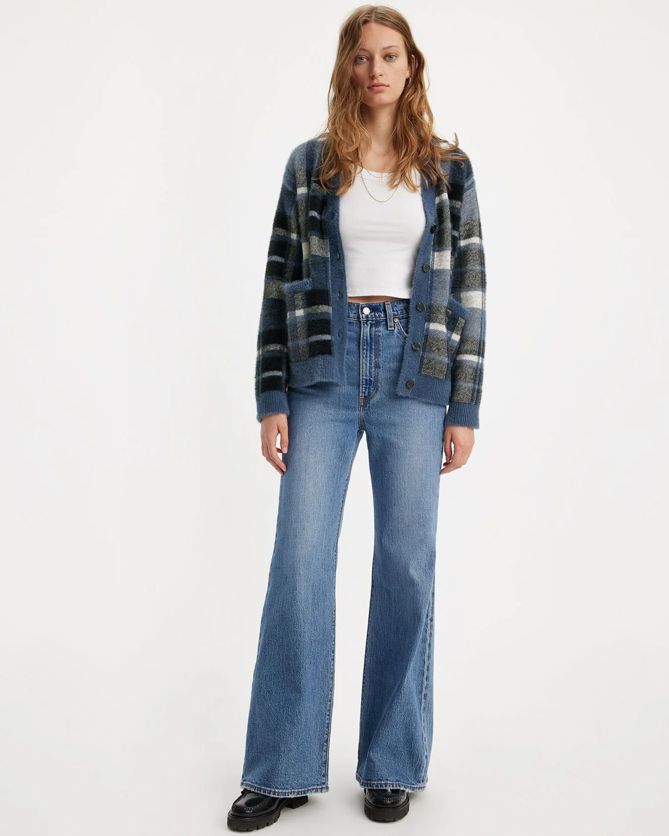 Levi's® Womens Ribcage Bells Flared Jeans - Sonoma Walks - Image 3