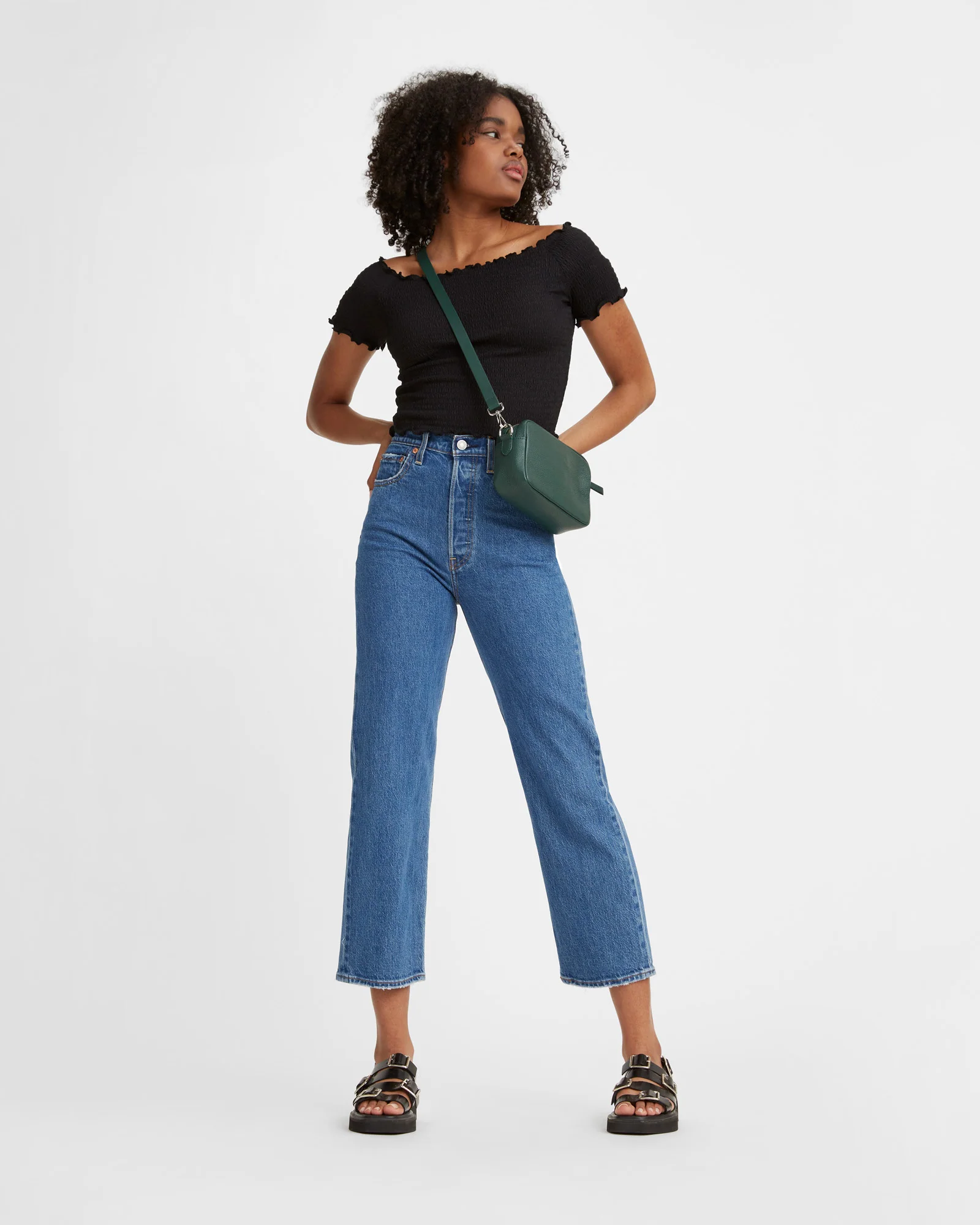 Levi's® Womens Ribcage Straight Ankle Jeans - Jazz Pop - Image 4